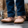 Baby ballerina shoes PONKI Barefoot Kamper Powder, sizes 22-26