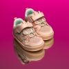 Pantofi barefoot pentru bebeluși **PONKI Barefoot SQUASH II Pudră-Verde** №19–21