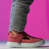 Baby Shoes with Holes PONKI BREEZED II Coral Size 20-25