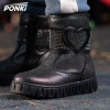 Children's boots PONKI CORAZON BLACK-PLATINUM №26-30
