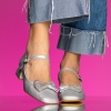 Children's formal high-heeled shoes PONKI BLOSSOM SILVER №26-30