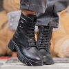 Women's Combat Boots PONKI VENEZIA BLACK №36-39