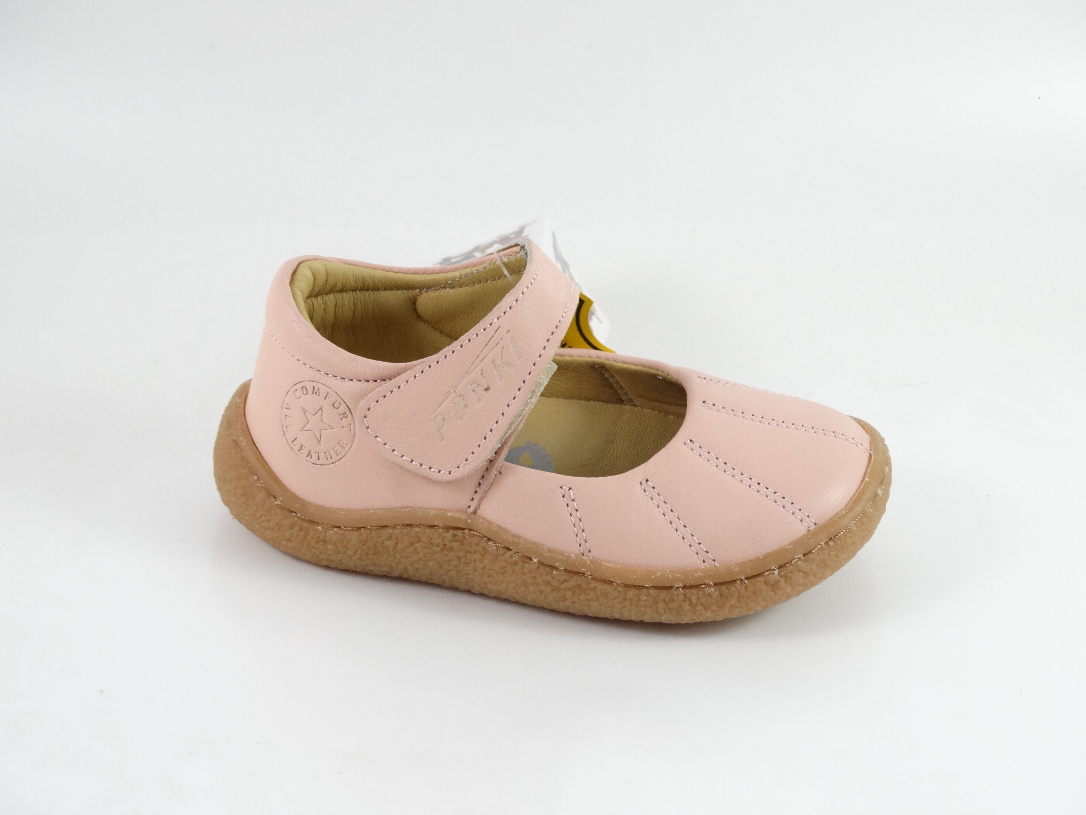 Baby ballerina shoes PONKI Barefoot Kamper Powder, sizes 22-26