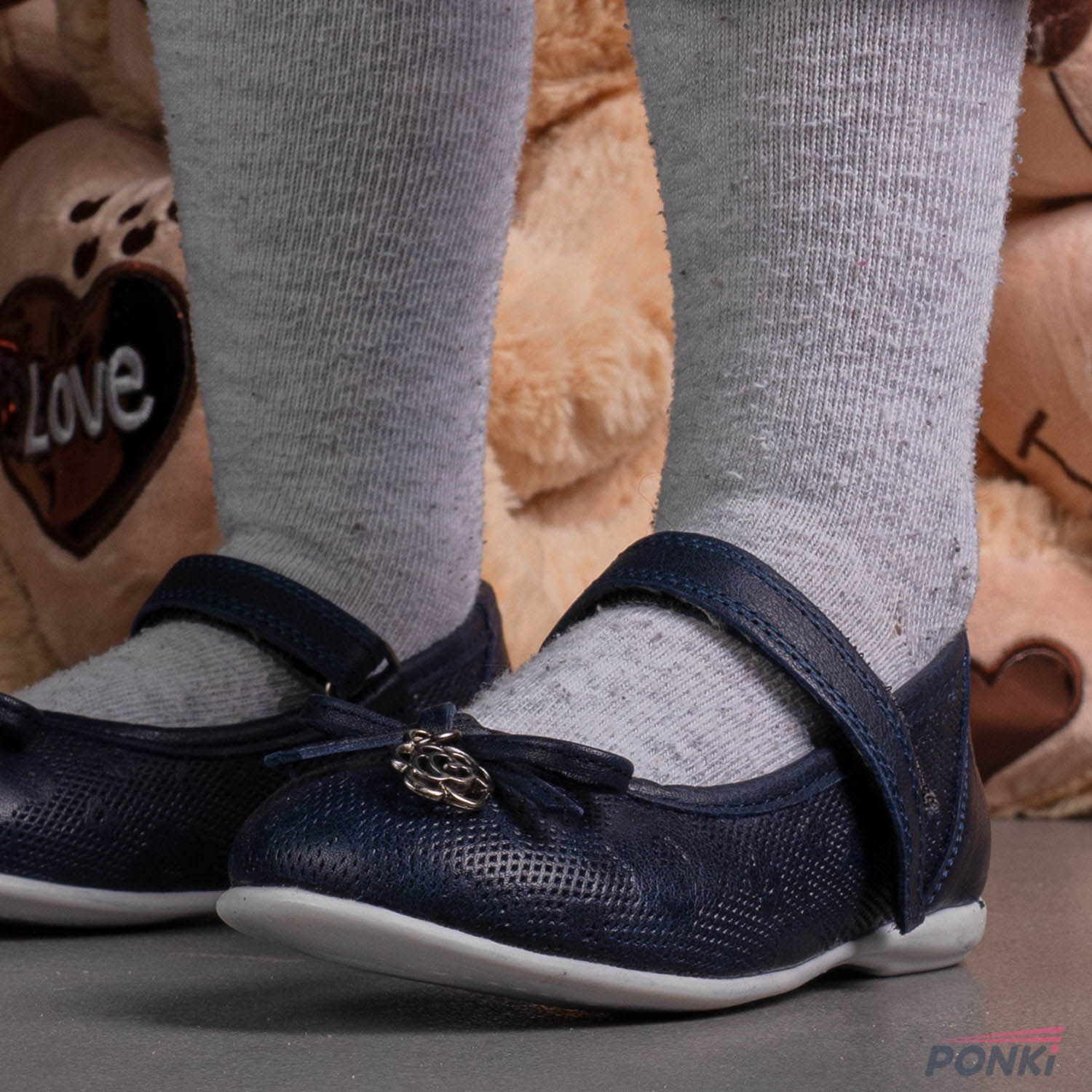 Baby ballerinas PONKI DAISY DARKBLUE №21-25