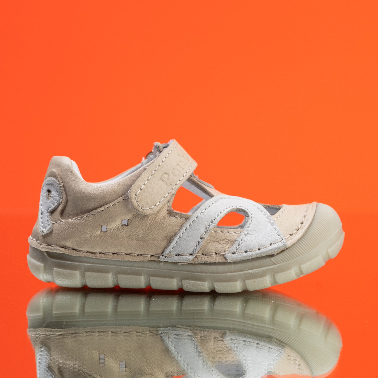 Baby barefoot sandals PONKI BAREFOOT REBBEL BEIGE №19-21