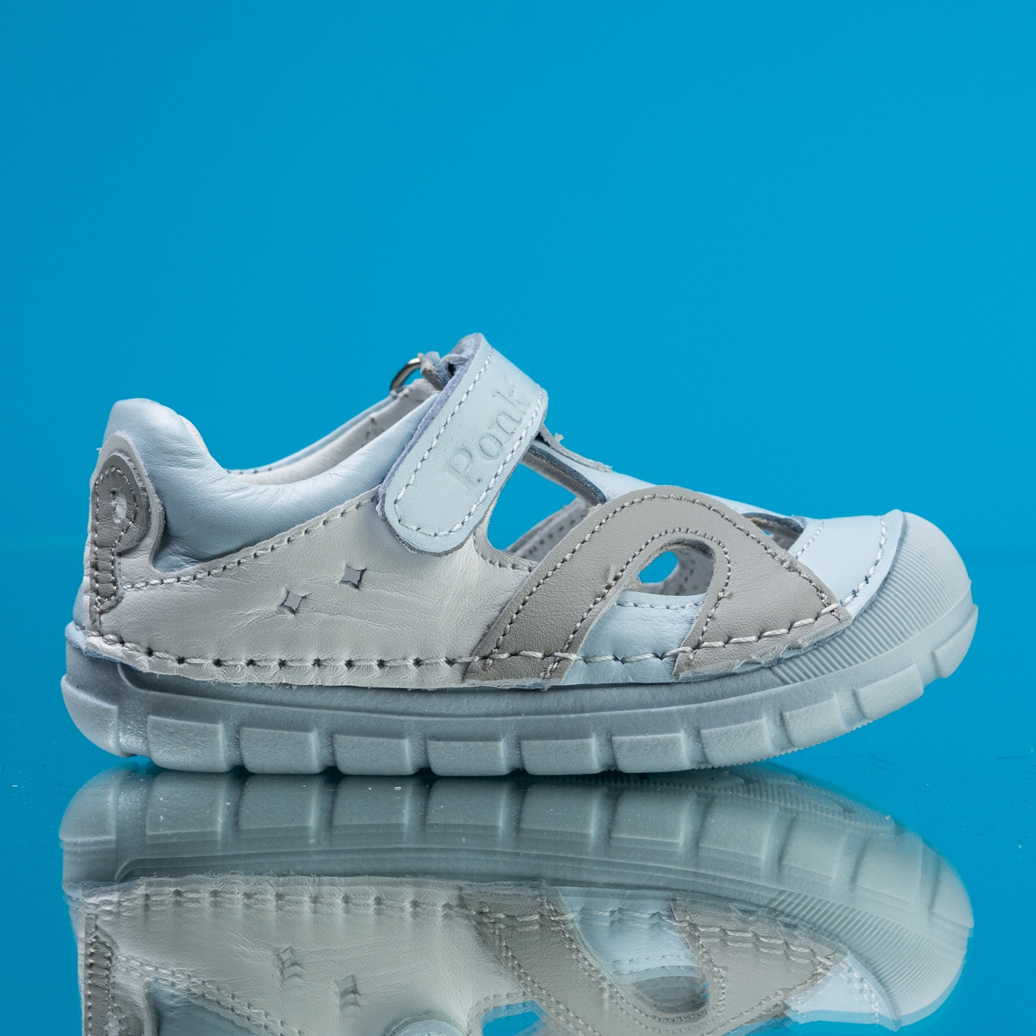 Baby barefoot sandals PONKI BAREFOOT REBBEL LIGHTBLUE №19-21