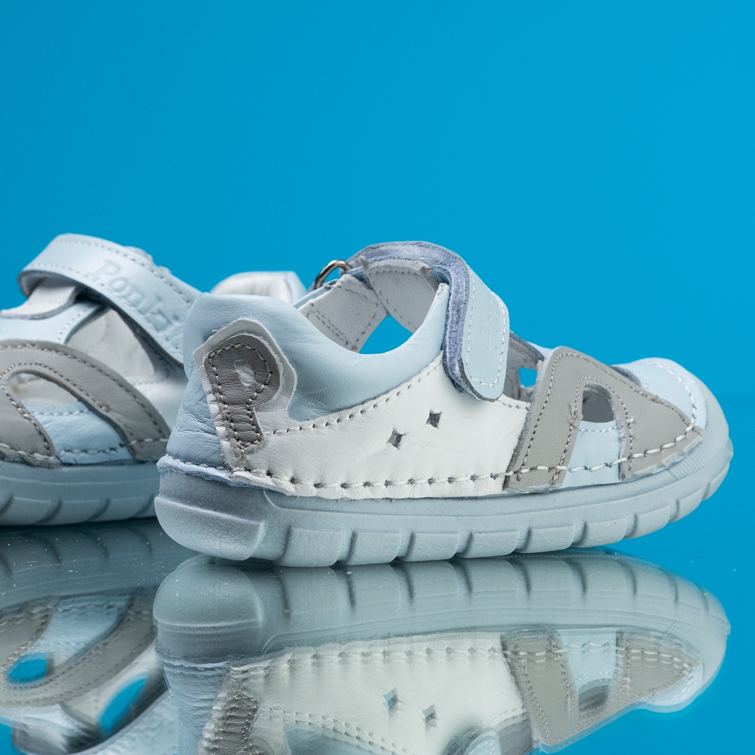 Baby barefoot sandals PONKI BAREFOOT REBBEL LIGHTBLUE №19-21