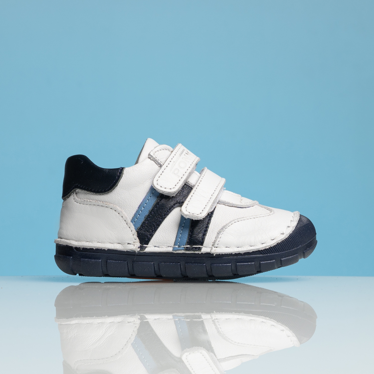 Baby Barefoot Shoes PONKI BAREFOOT Selmora White-Blue №19–23