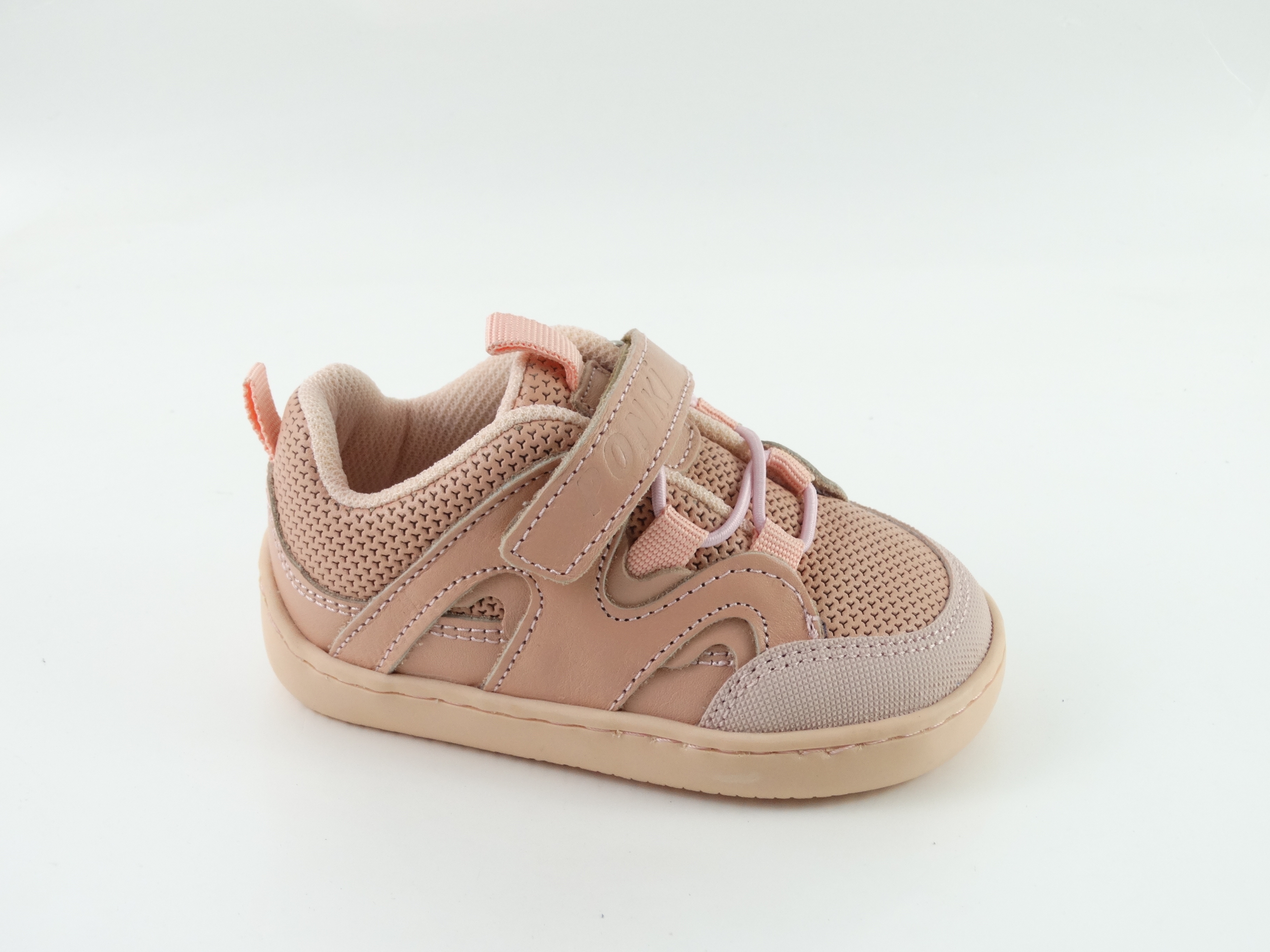 Pantofi barefoot pentru bebeluși **PONKI Barefoot SQUASH II Pudră** №19–21