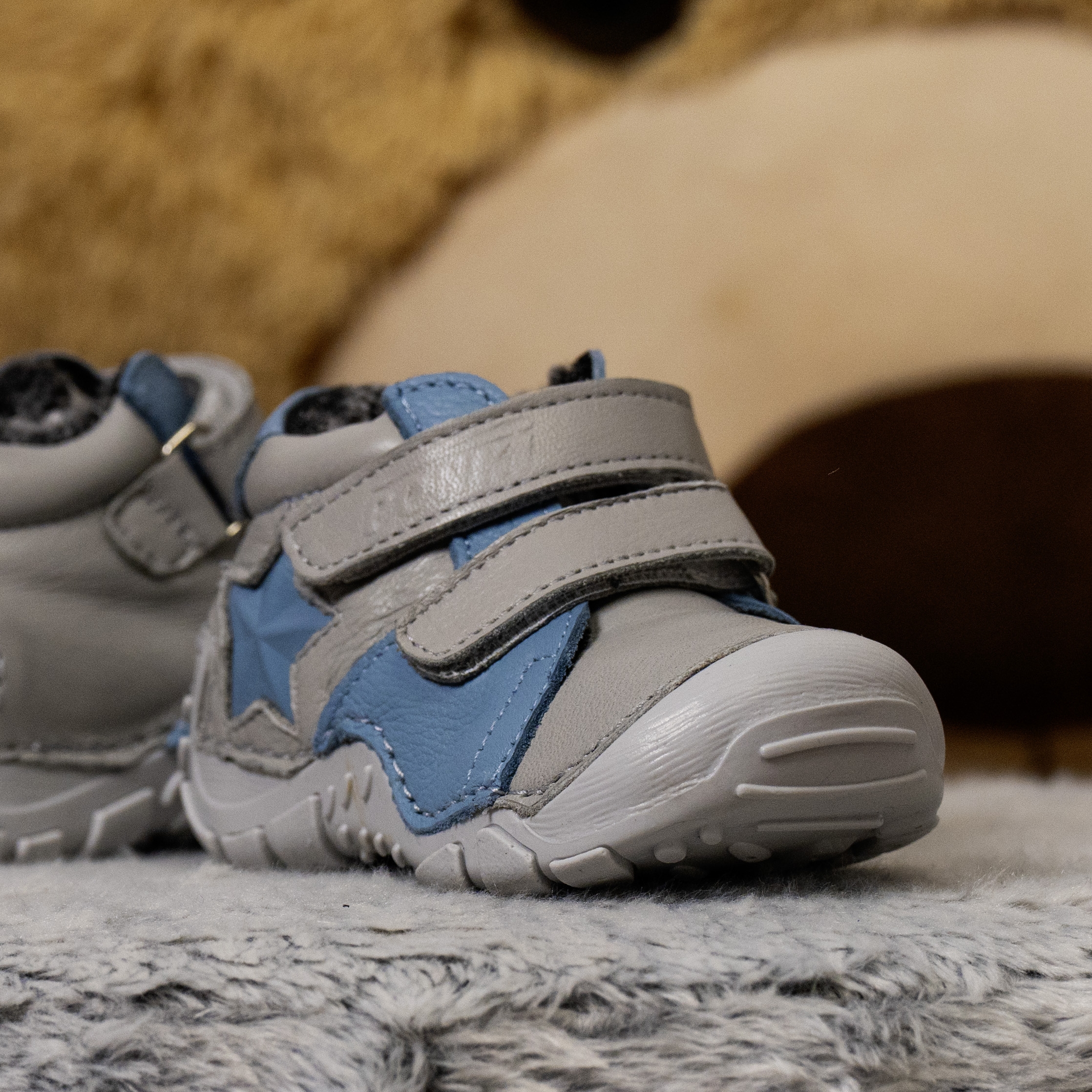 Baby boots PONKI BAREFOOT ASTRO GREY size 19-21
