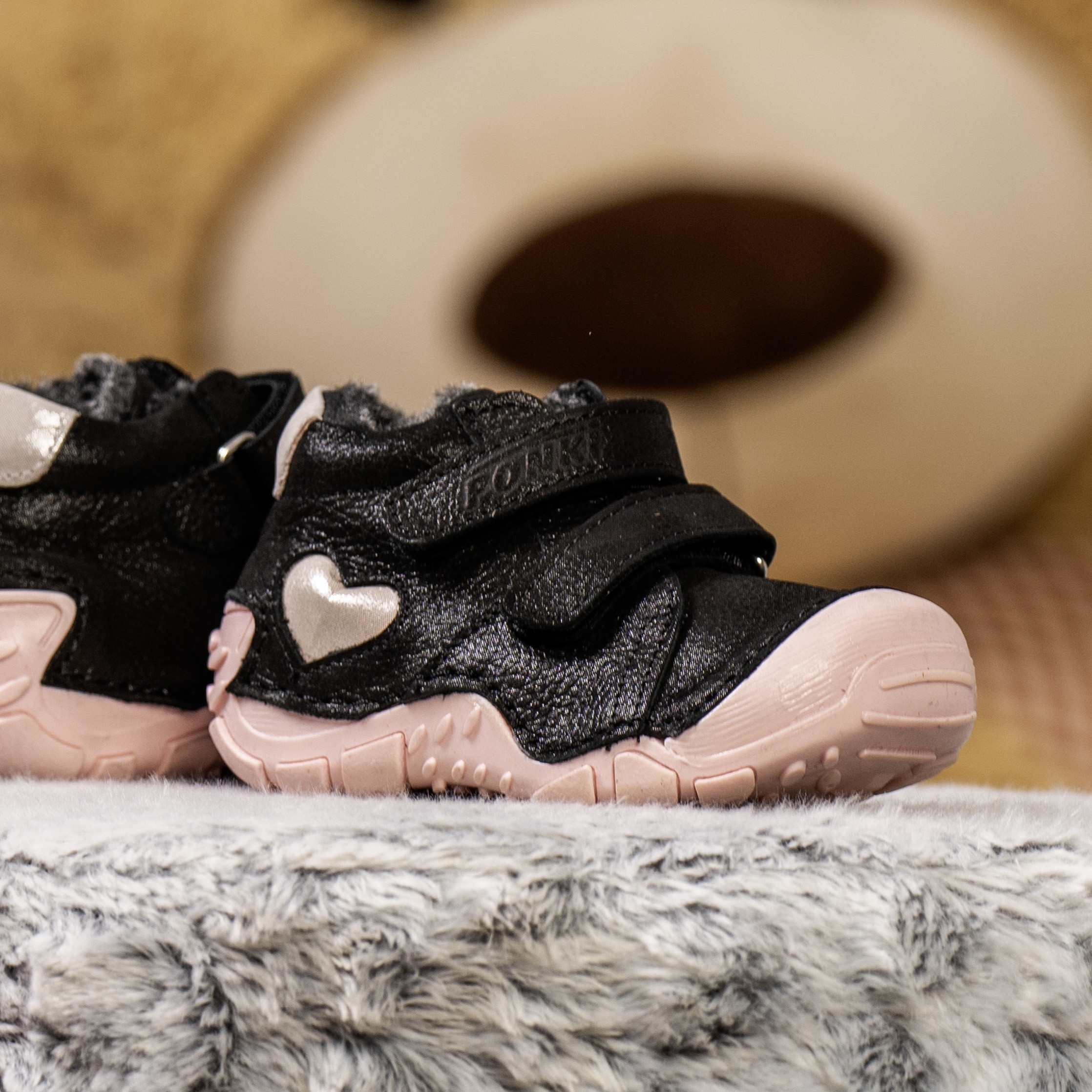 Baby Boots PONKI BAREFOOT SENSIA Black-Powder №19-21 