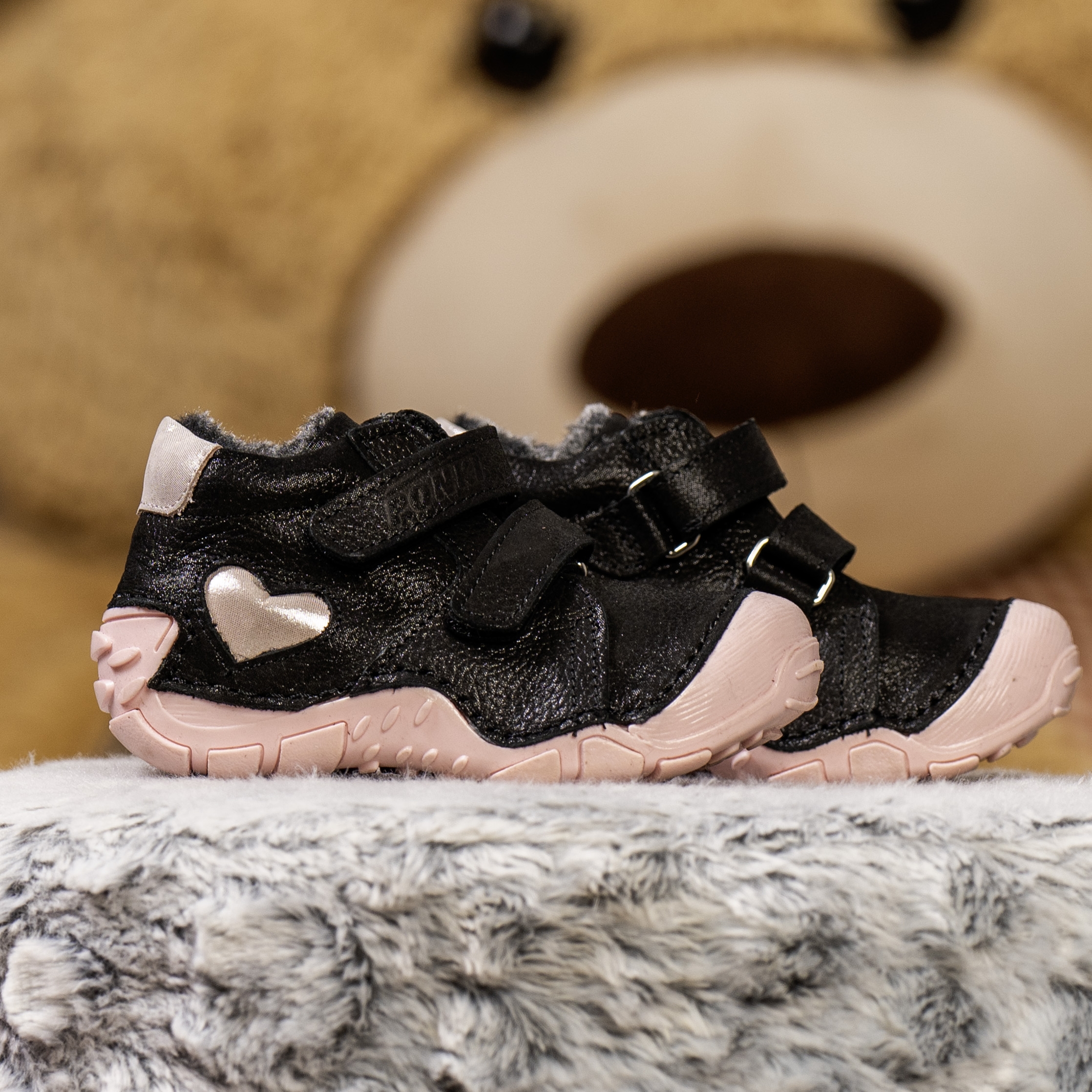 Baby Boots PONKI BAREFOOT SENSIA Black-Powder №19-21 