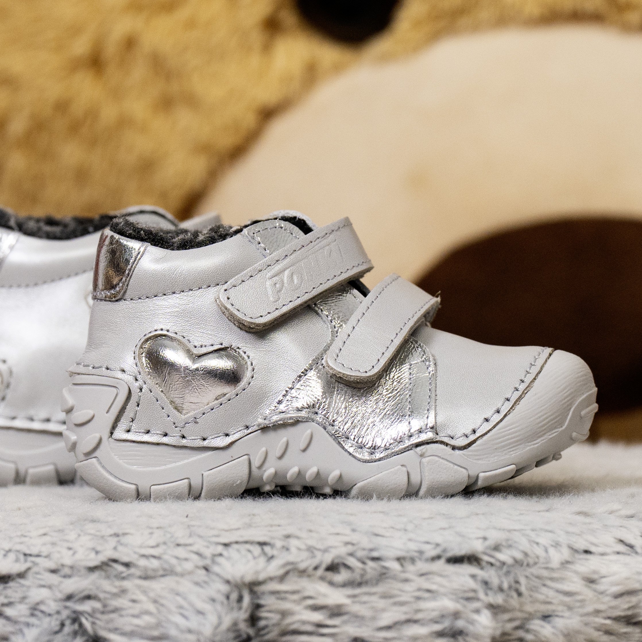 Baby boots PONKI BAREFOOT SENSIA PEARL GREY №19-21