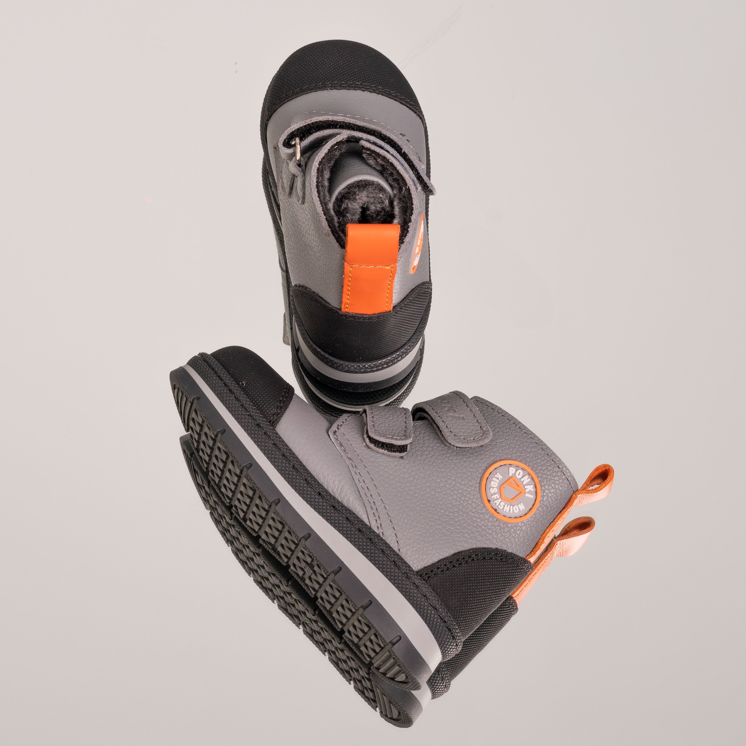 Baby boots PONKI VILGEFORTZ GREY, sizes 21-25