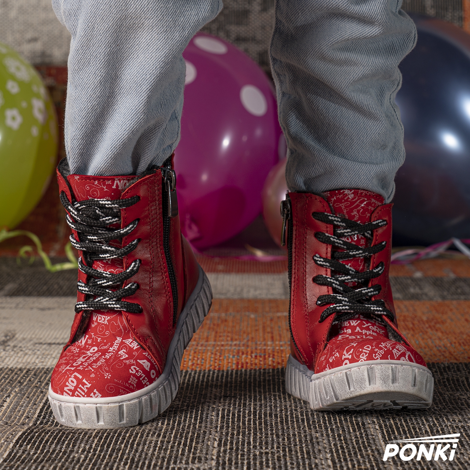 Baby boots PONKI WORLDE RED №22-25