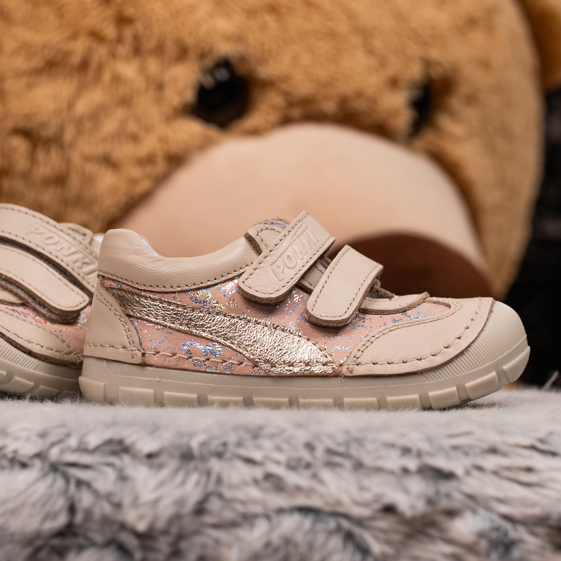 Baby’s shoes PONKI BAREFOOT LYNN'S Beige-Powder №19-21