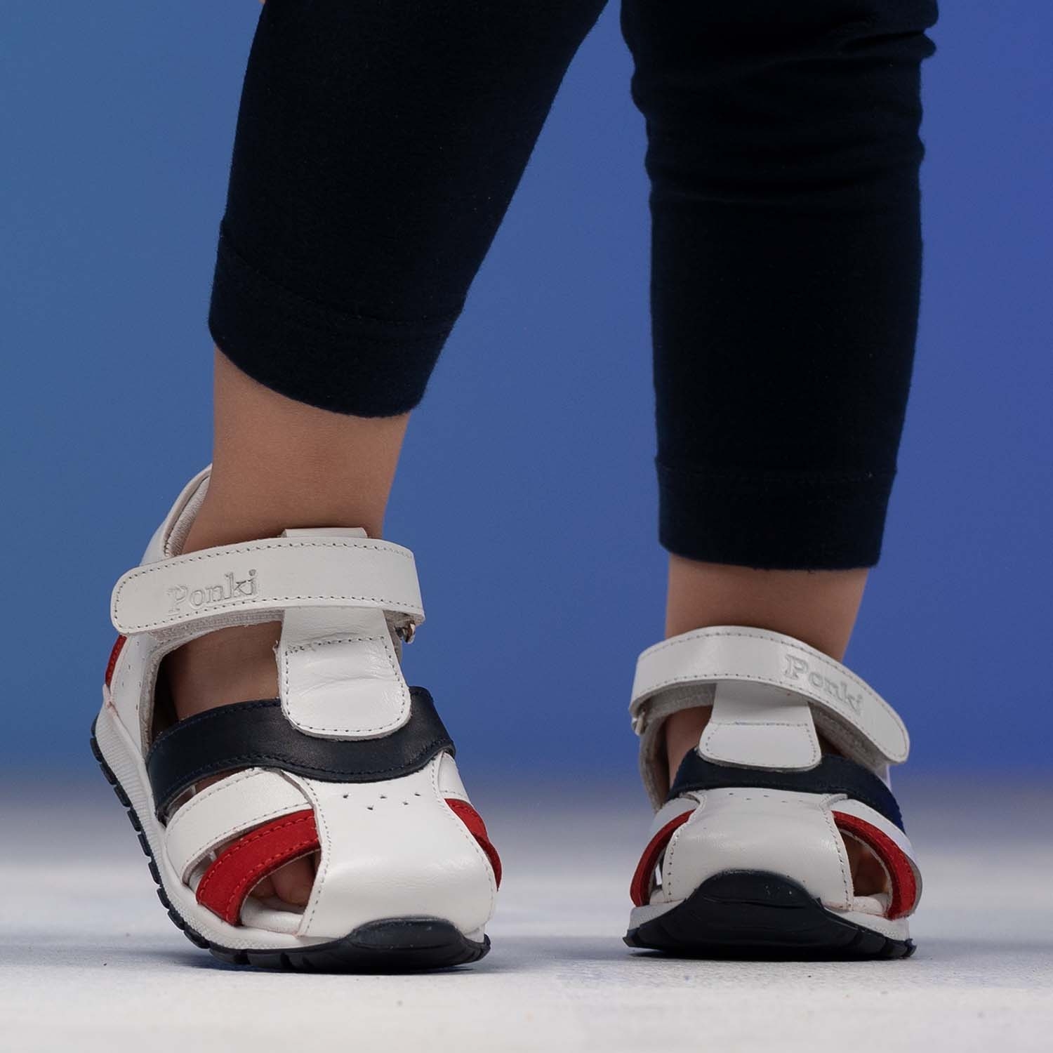 Baby sandals PONKI Alpha White-Red №19-25