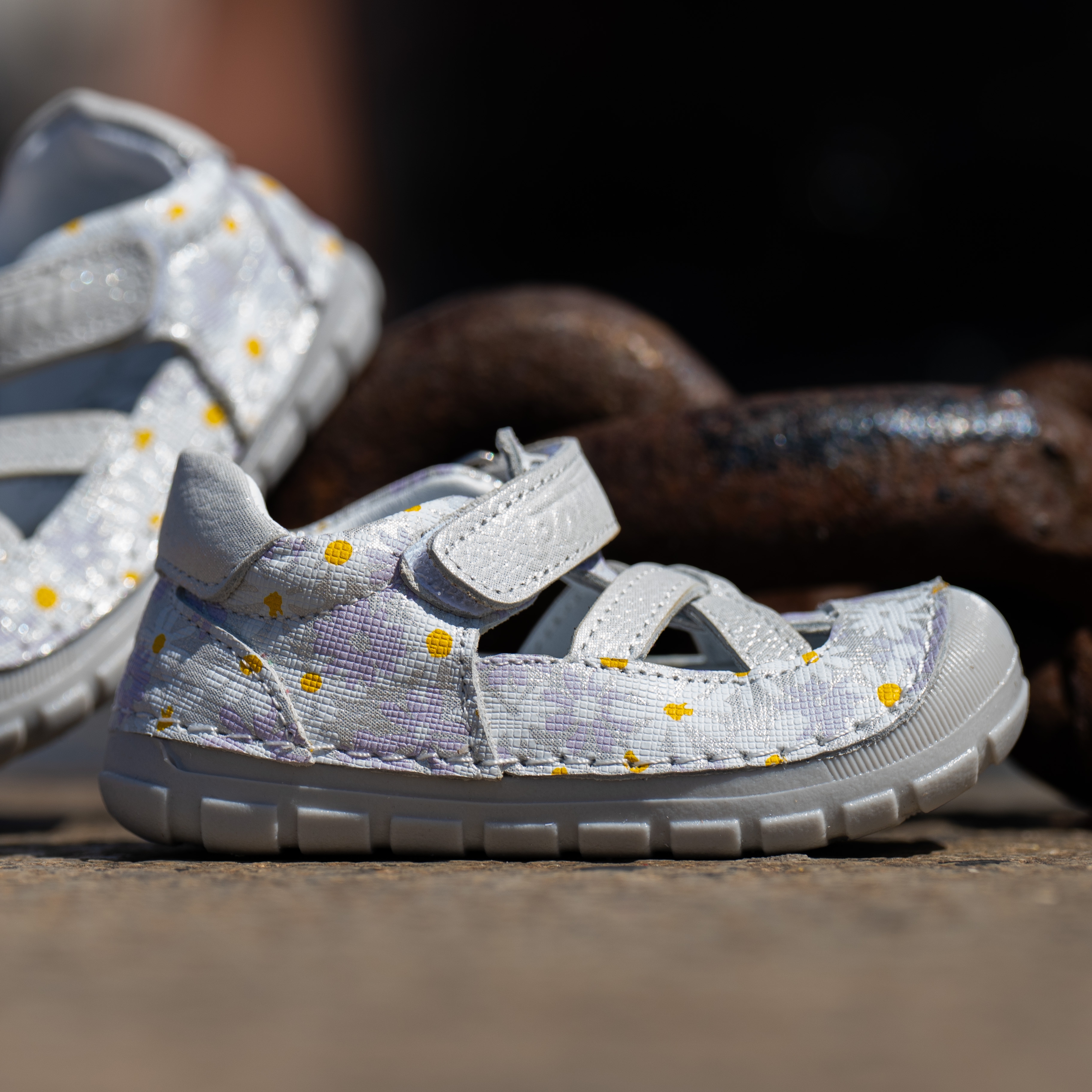 Baby sandals PONKI BAREFOOT SPLIT POWDER №19-21
