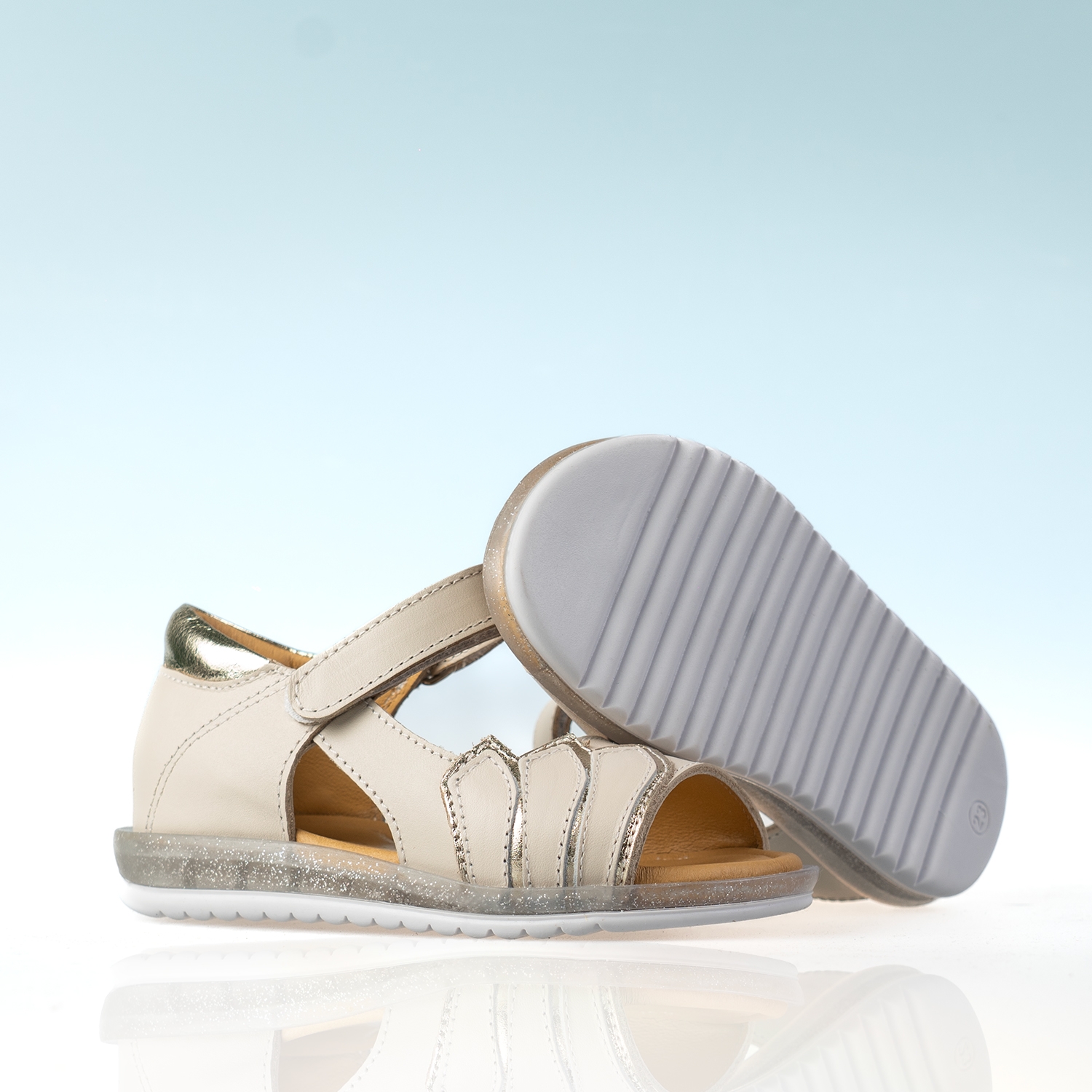 Baby sandals PONKI Leaves Beige №22-25