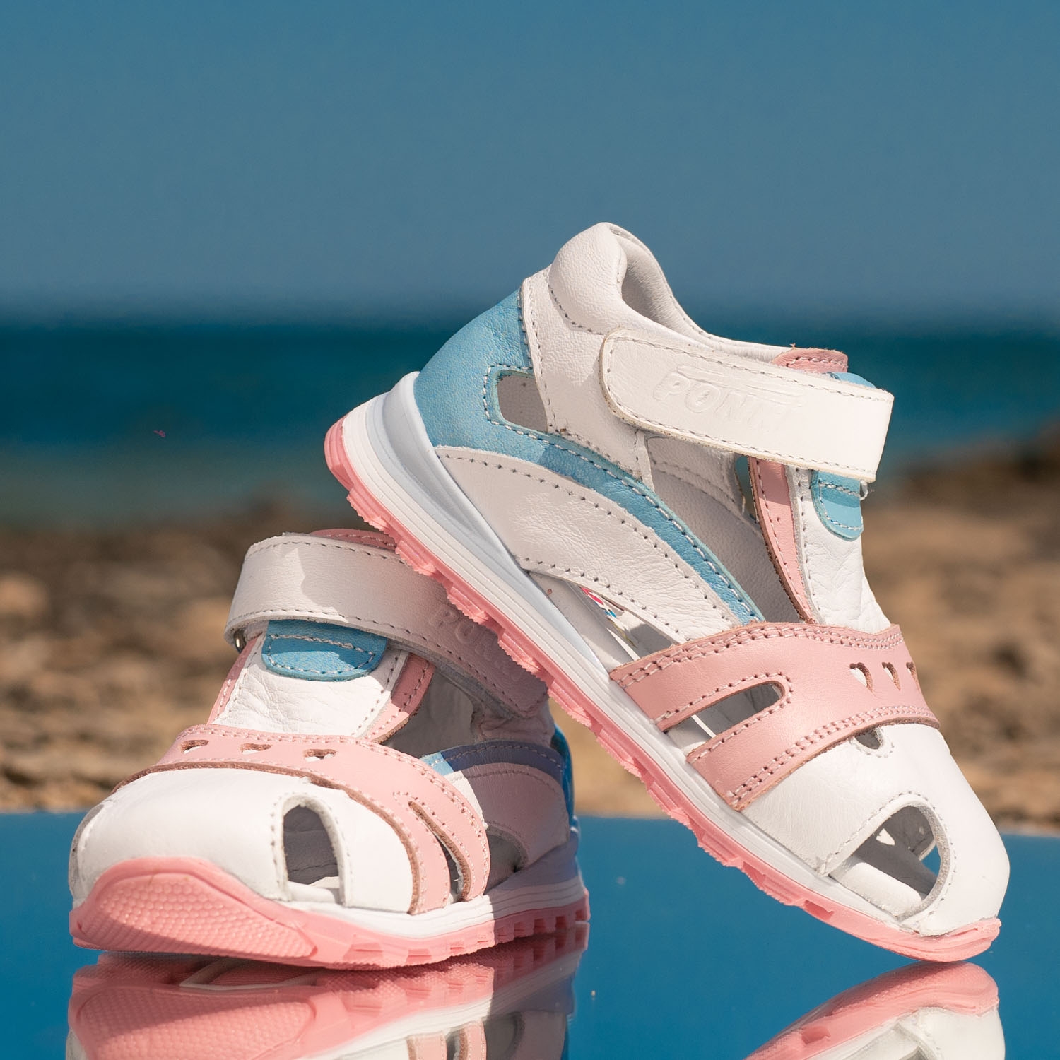 Baby sandals PONKI Mercury White-Powder №22-25