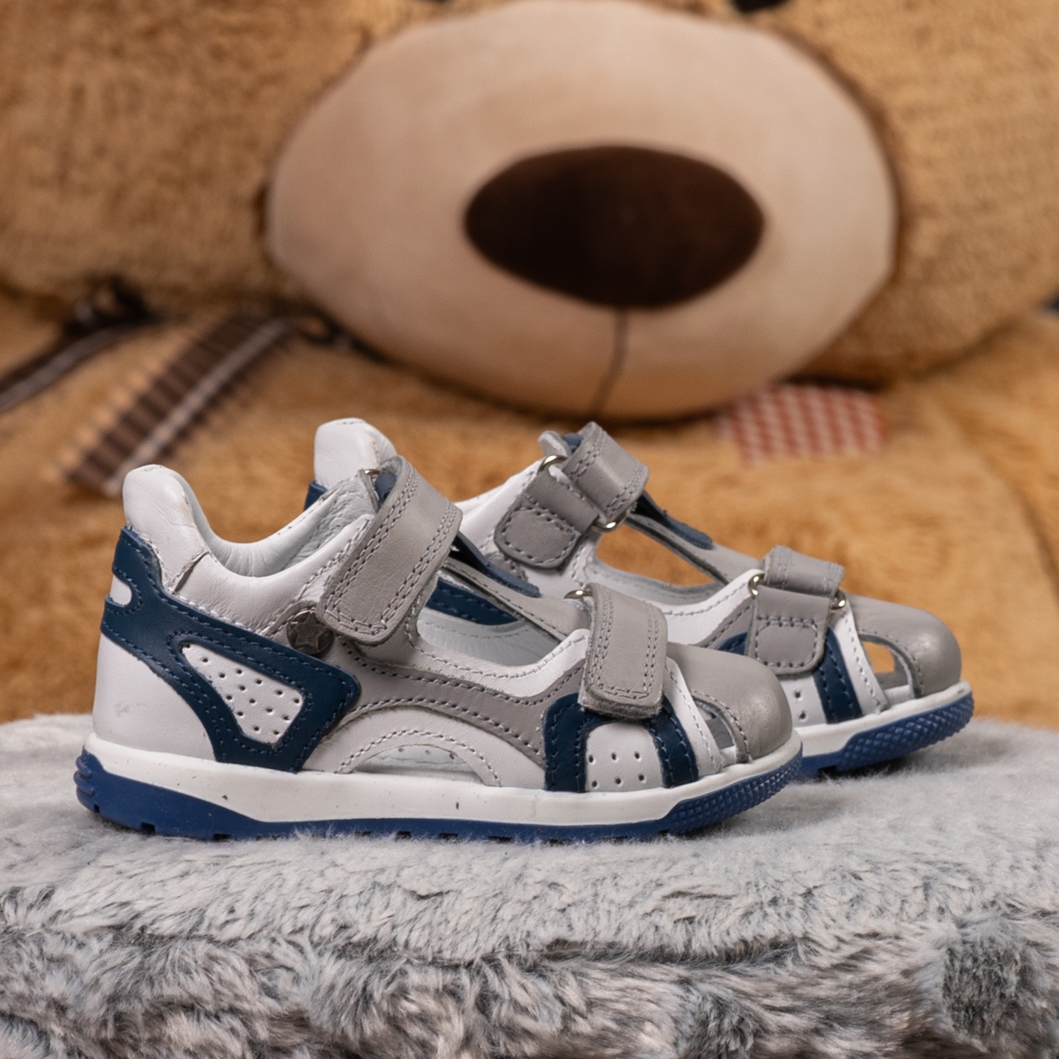 Baby sandals PONKI Stone Grey №21-25