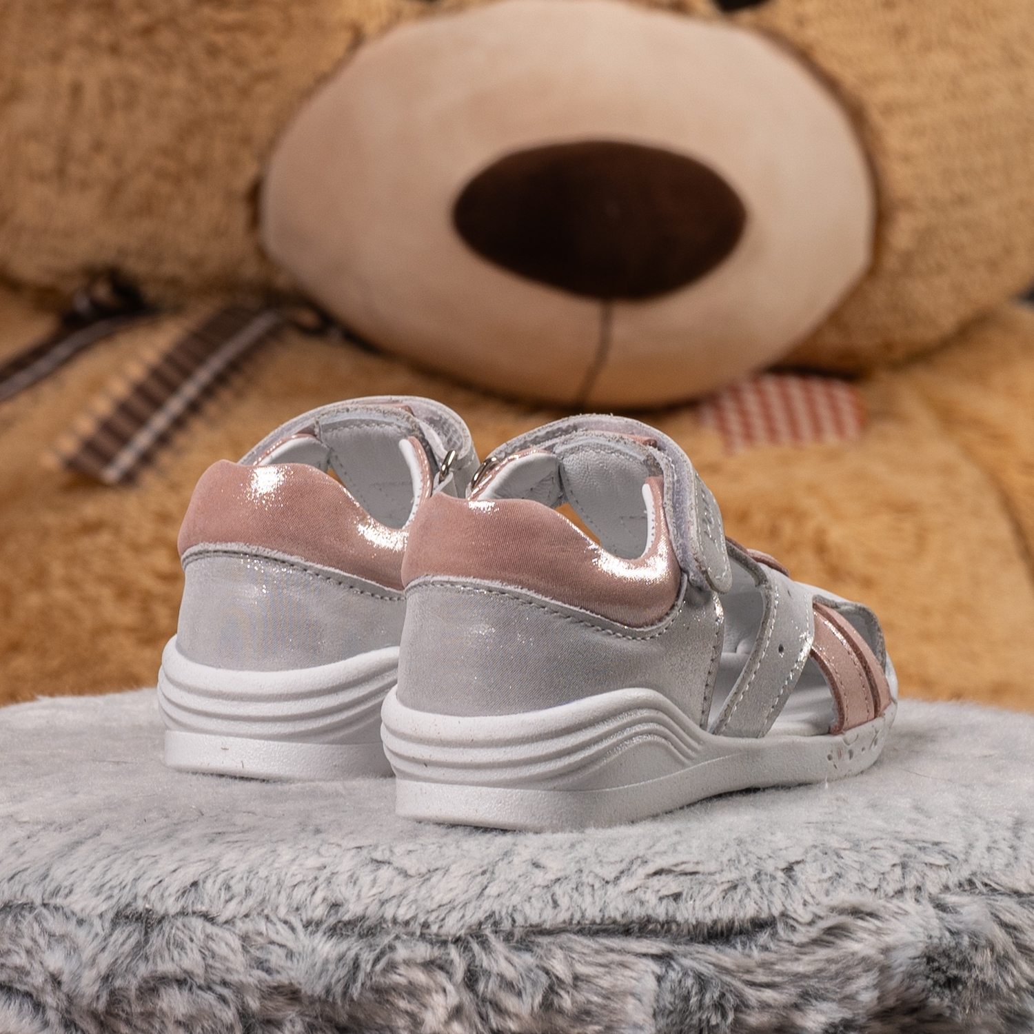 Baby sandals PONKI Twolove Silver №19-21