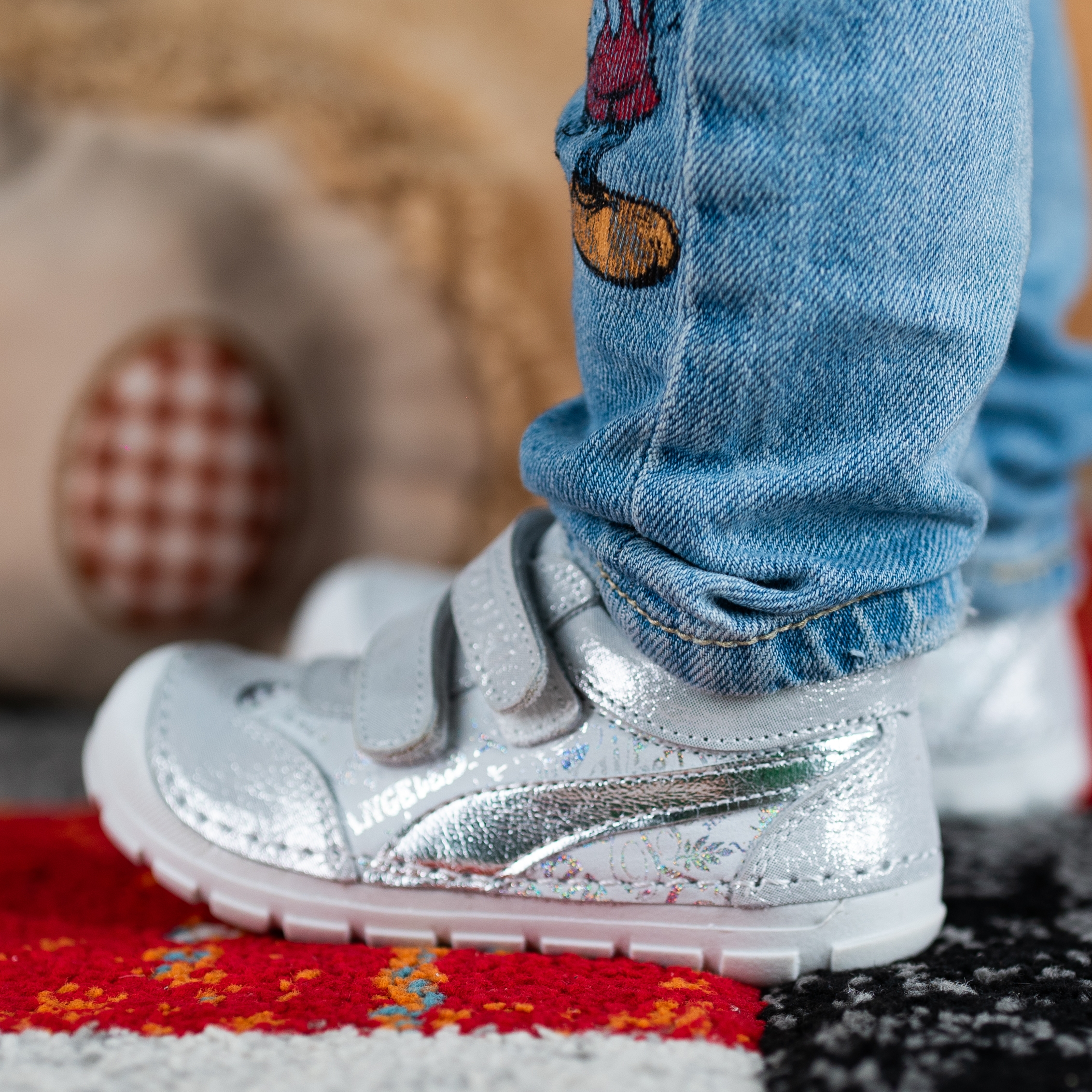 Baby shoes PONKI BAREFOOT LYNN'S Silver №19-21