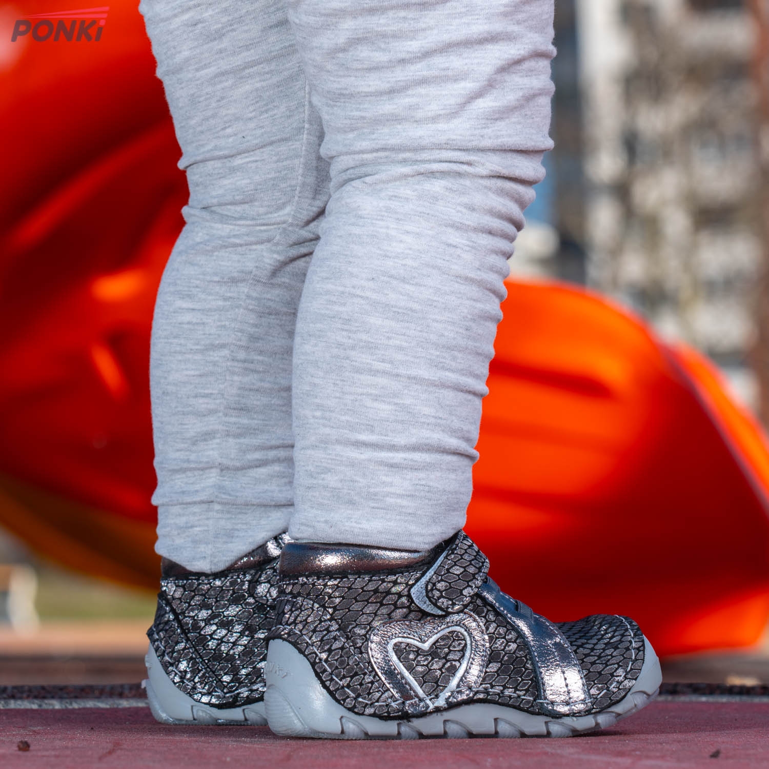 Baby Shoes PONKI PUFFY ZUCIA PLATINIUM Sizes 19-21
