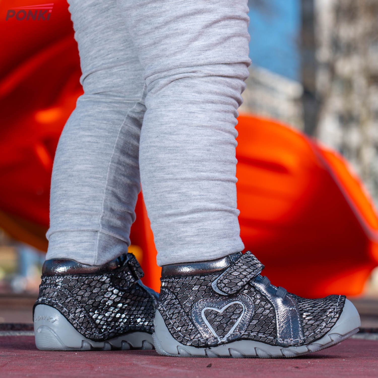 Baby Shoes PONKI PUFFY ZUCIA PLATINIUM Sizes 19-21