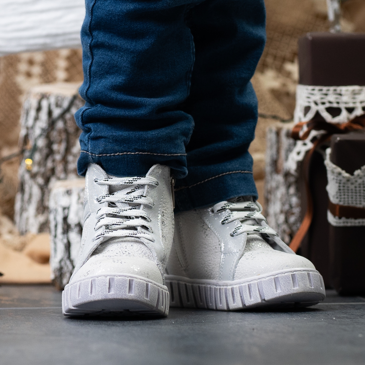 Baby sneakers PONKI MELLOW SILVER №22-25