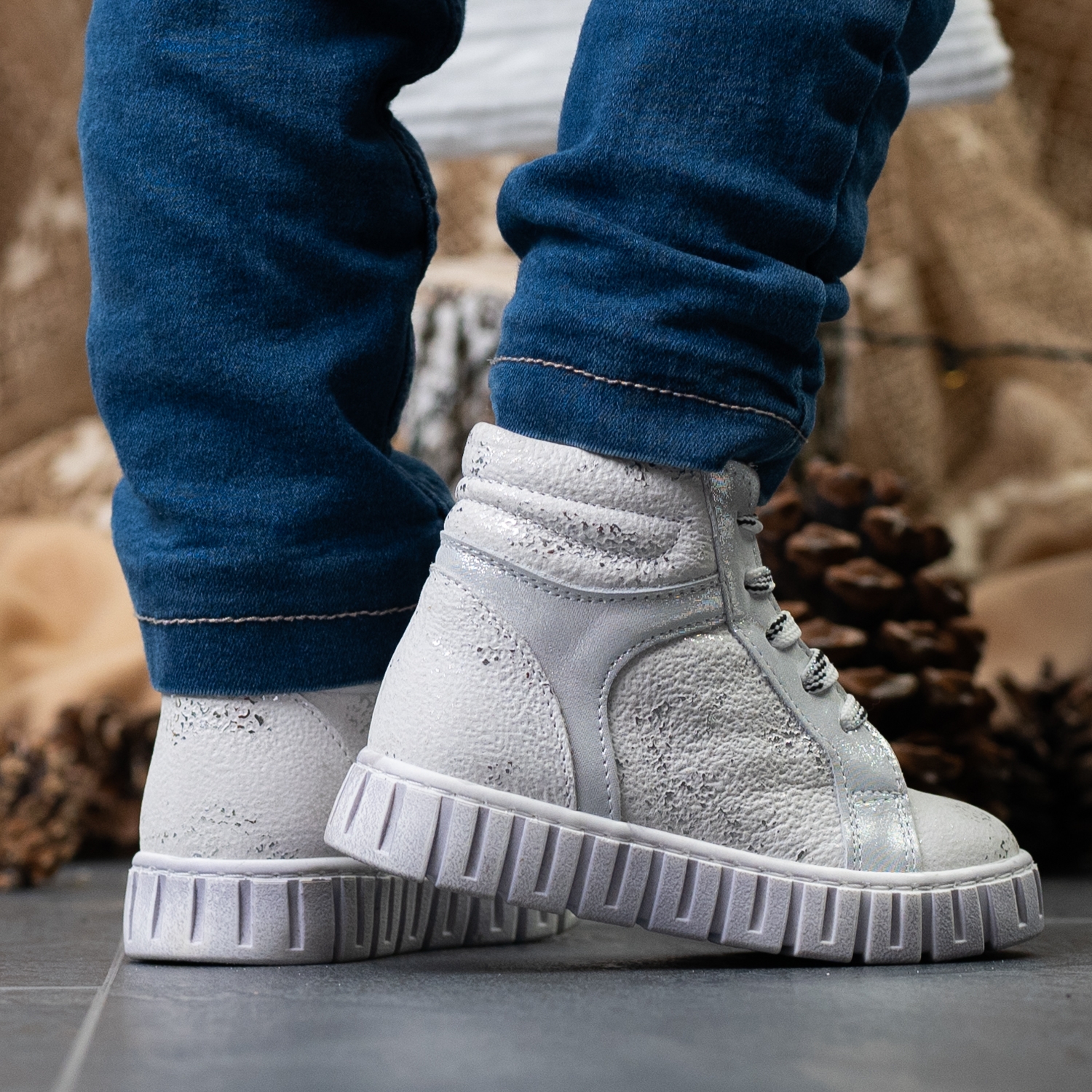 Baby sneakers PONKI MELLOW SILVER №22-25