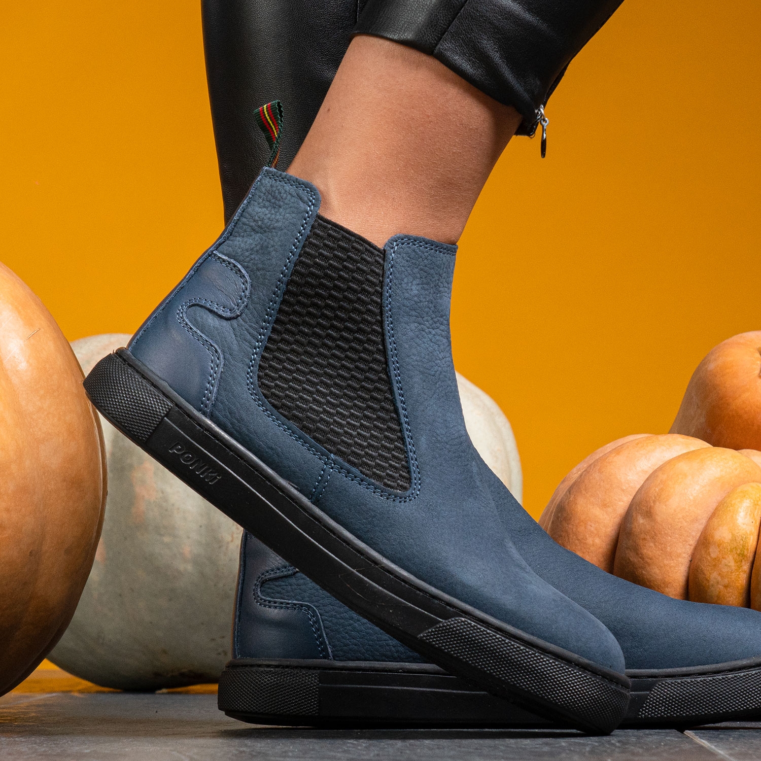 Children's autumn boots PONKI CHESTER JEANSBLUE №26-30