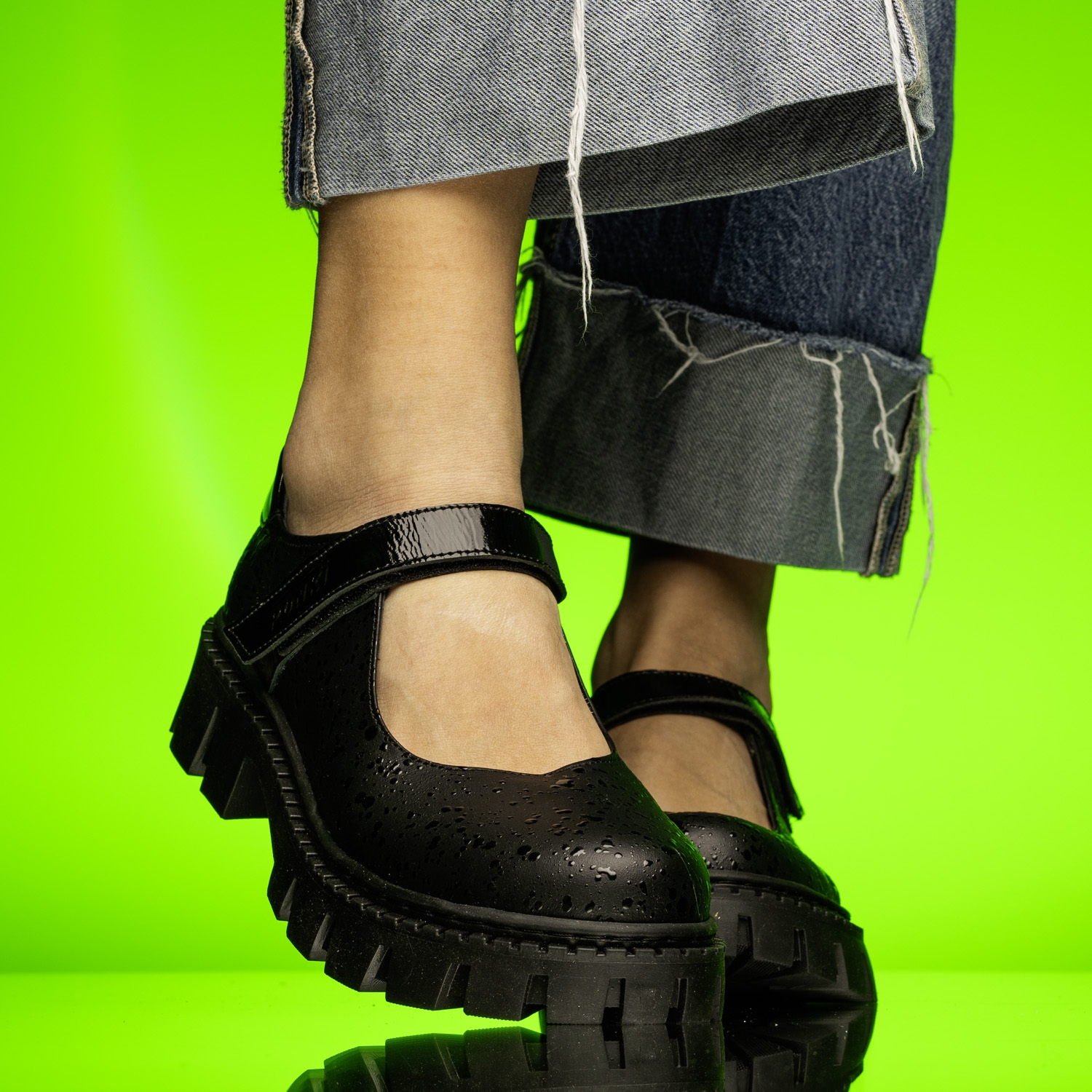 Children's ballerinas PONKI XTRAVAGANZA BLACK DROPS №31-36