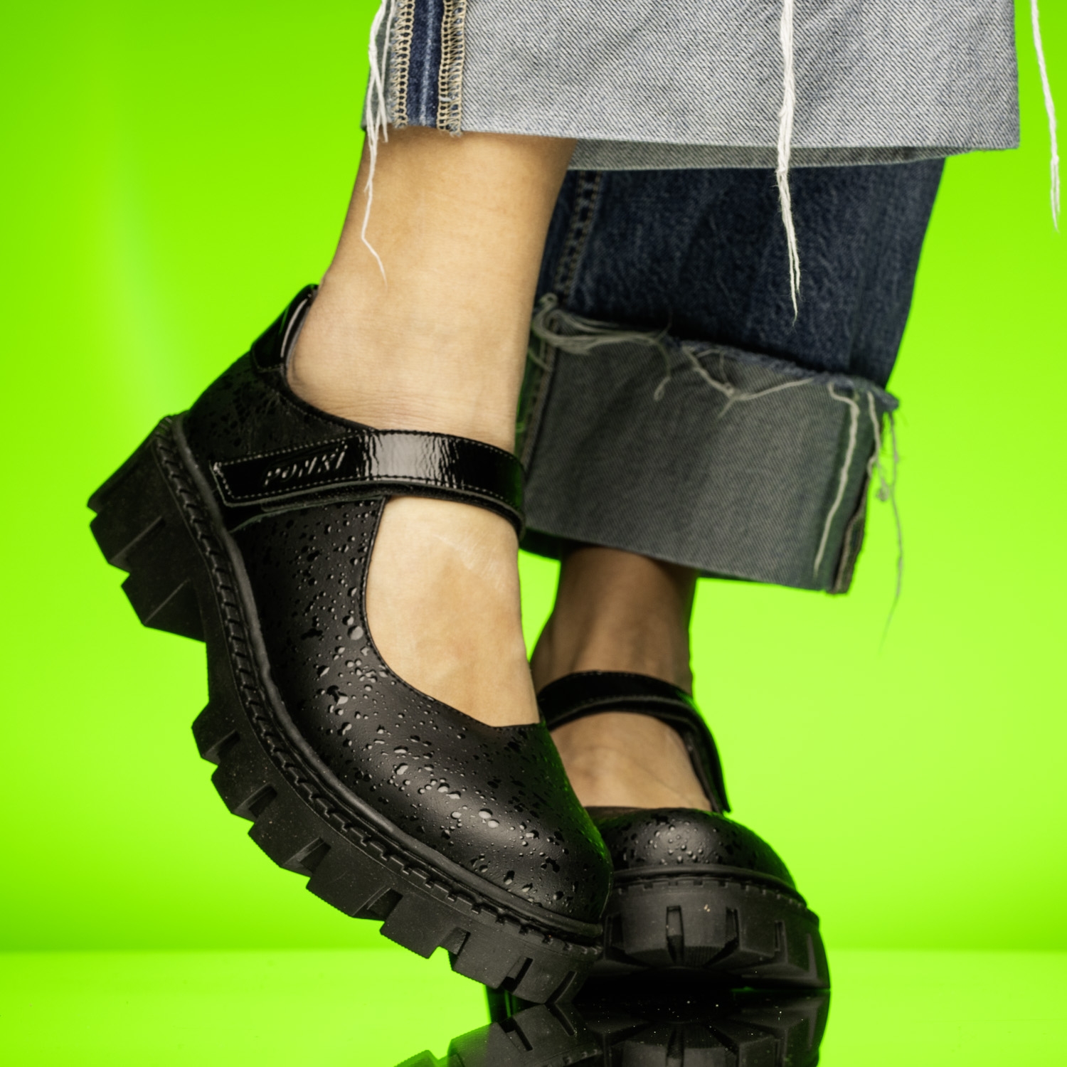 Children's ballerinas PONKI XTRAVAGANZA BLACK DROPS №31-36