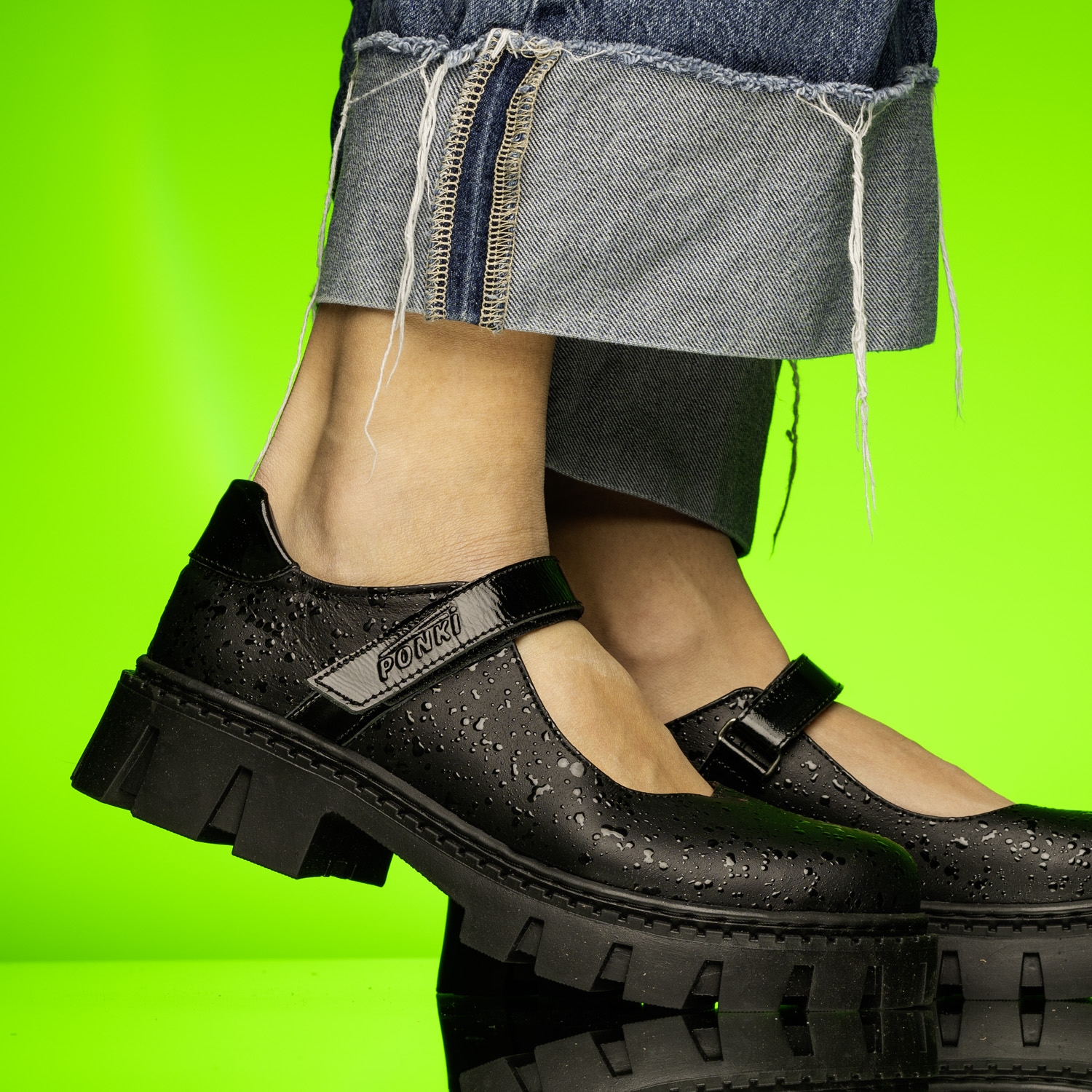 Children's ballerinas PONKI XTRAVAGANZA BLACK DROPS №31-36