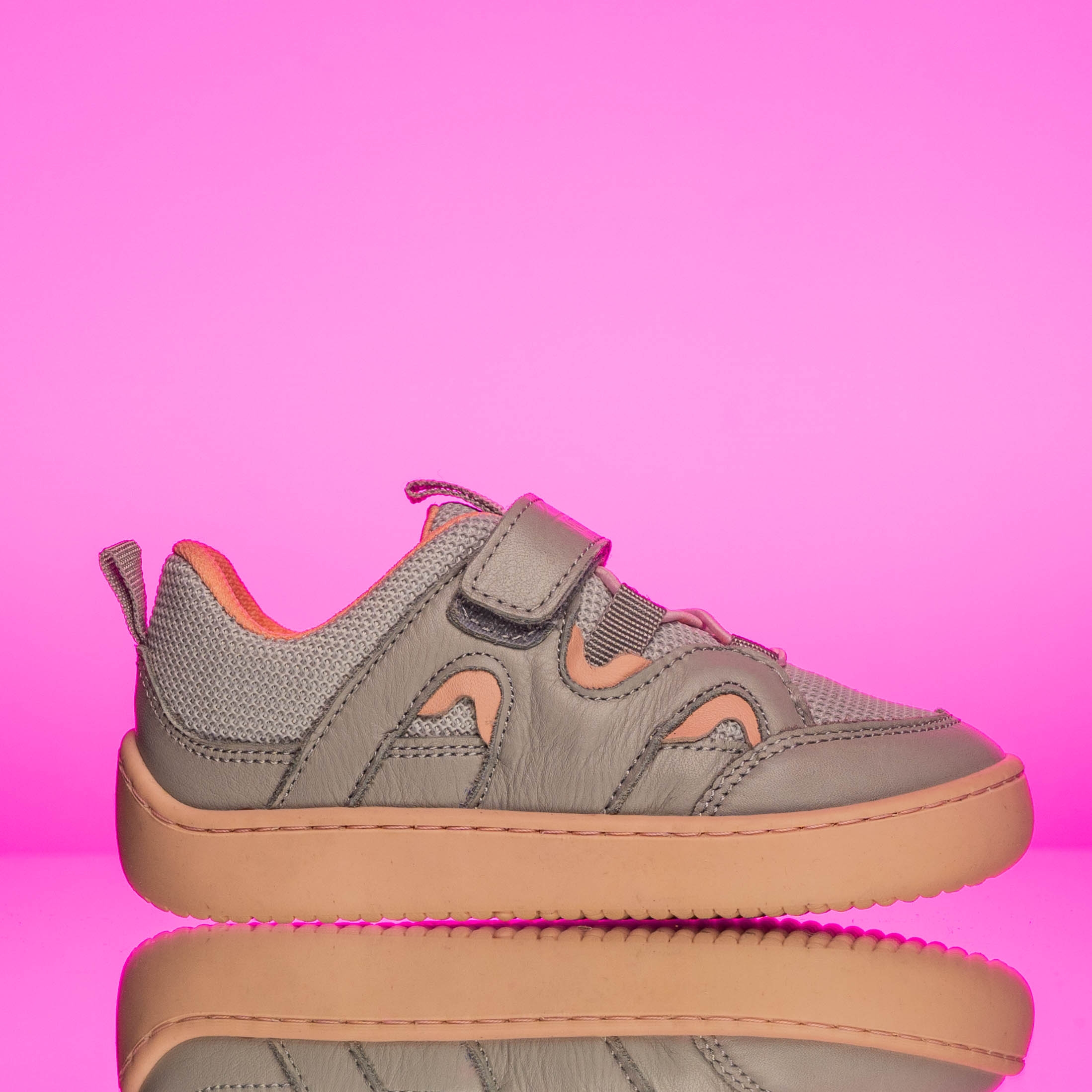 Children's barefoot shoes PONKI Barefoot SQUASH GREY-POWDER №26-30