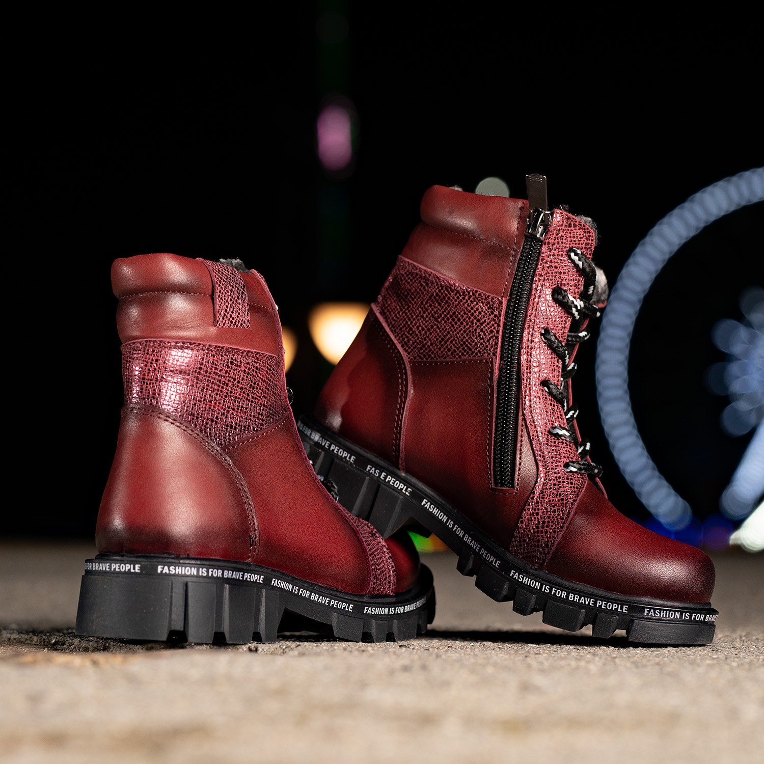 Children's boots PONKI FASHION BRAVE BURGUNDY №26-30 , №31-36