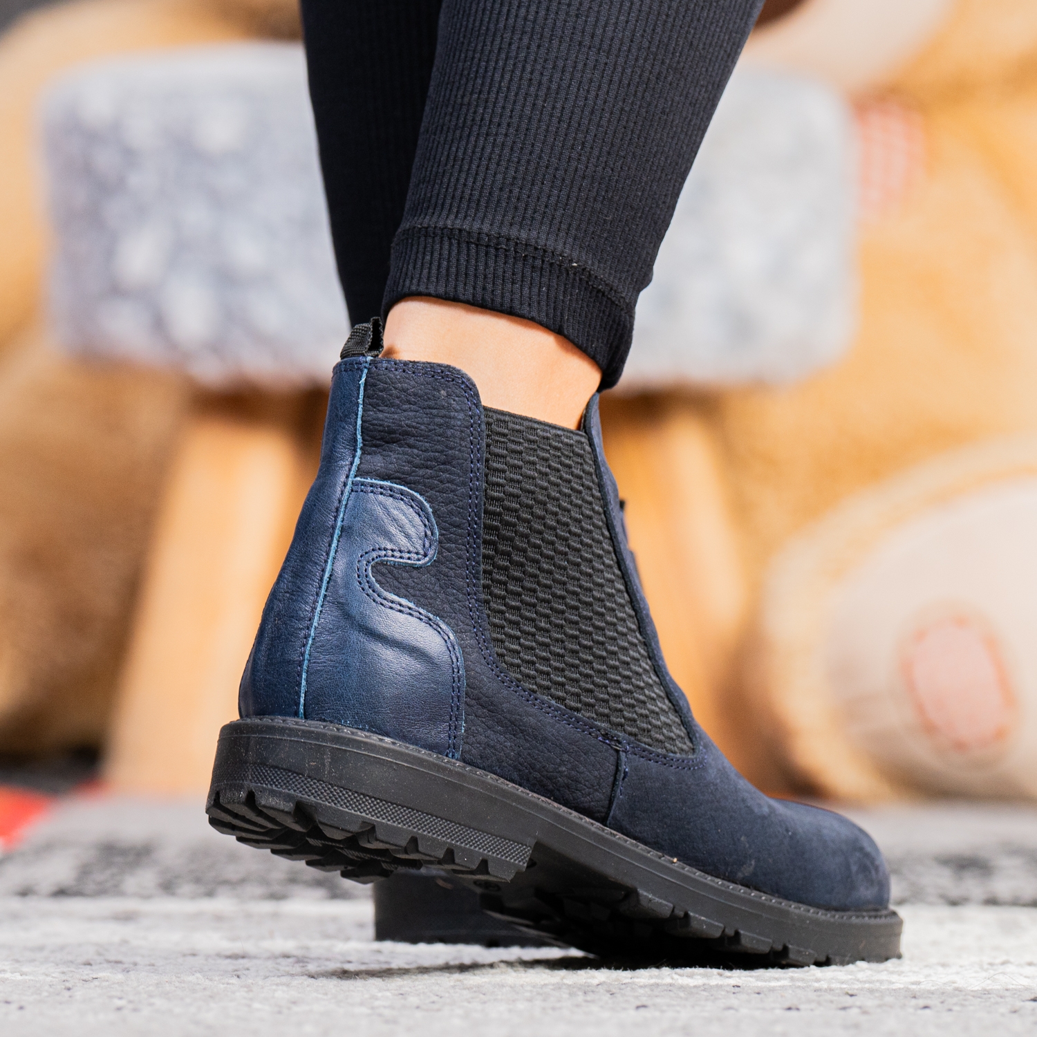 Children's boots PONKI Felnir Darkblue-nub №31-35