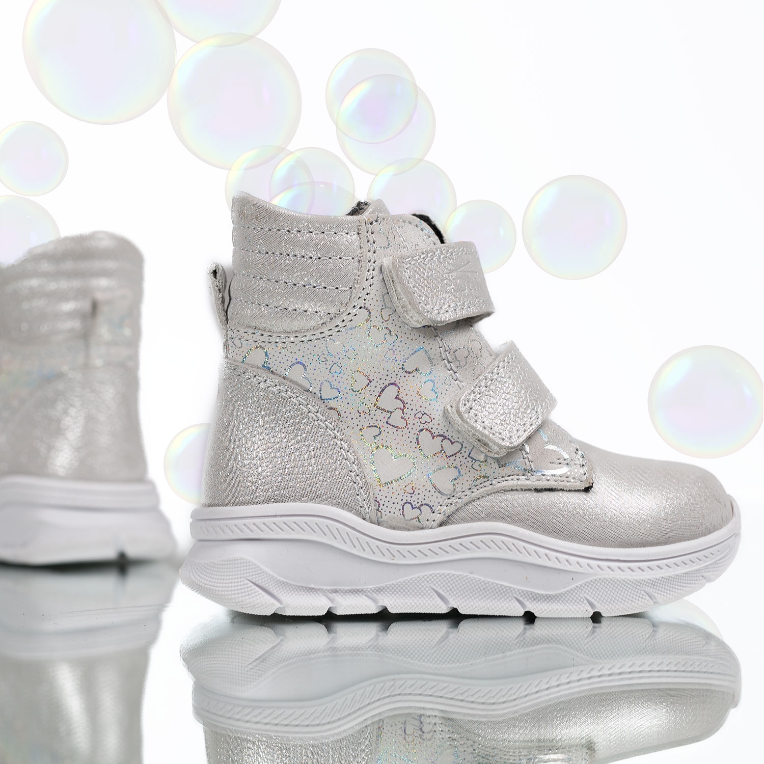 Children's boots PONKI Warrior Silver 21-25