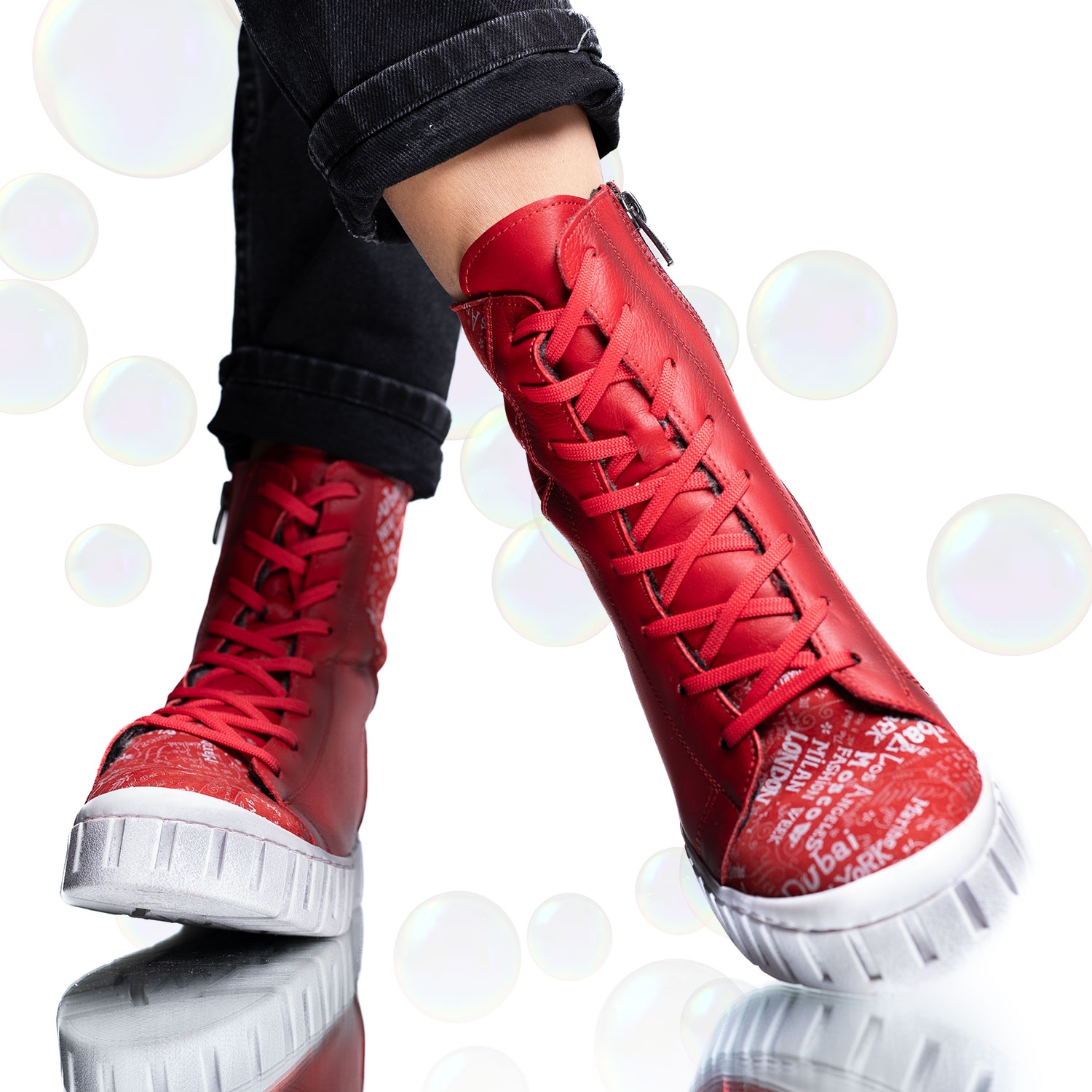 Children's boots PONKI WORLDE Red №26-30