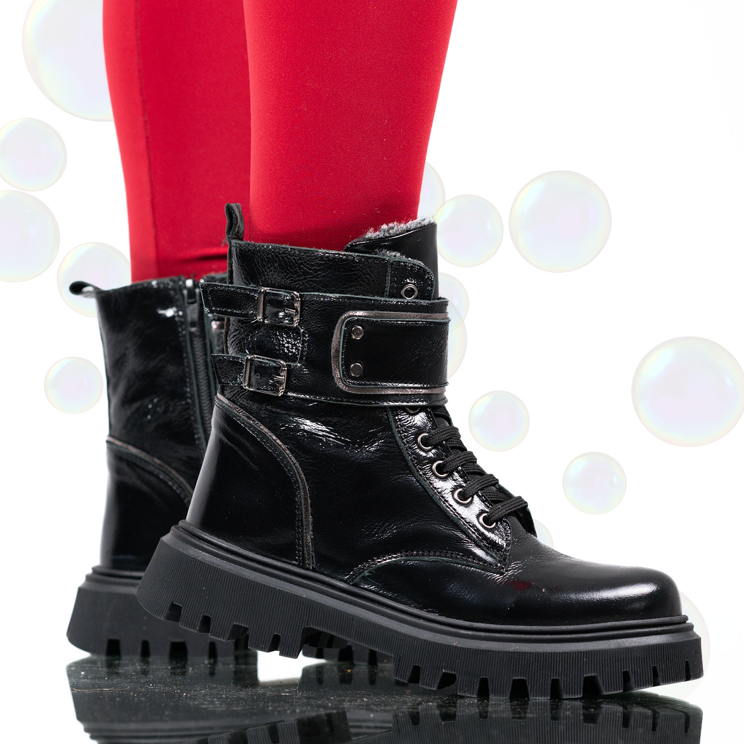 Children's boots PONKI Yoriko Black-Sim #31-36