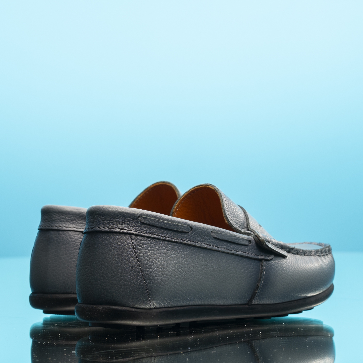 Children's moccasins PONKI GLASSES Grey №31-35