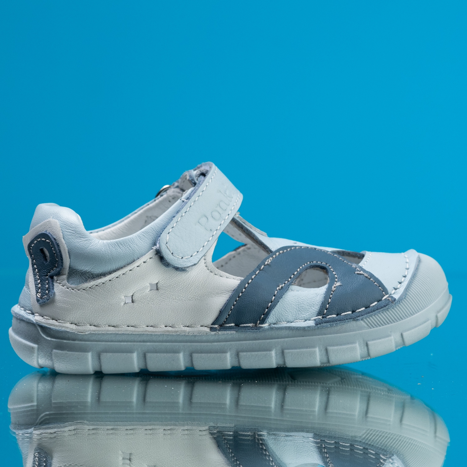 Baby barefoot sandals PONKI BAREFOOT REBBEL LIGHT BLUE №19-25