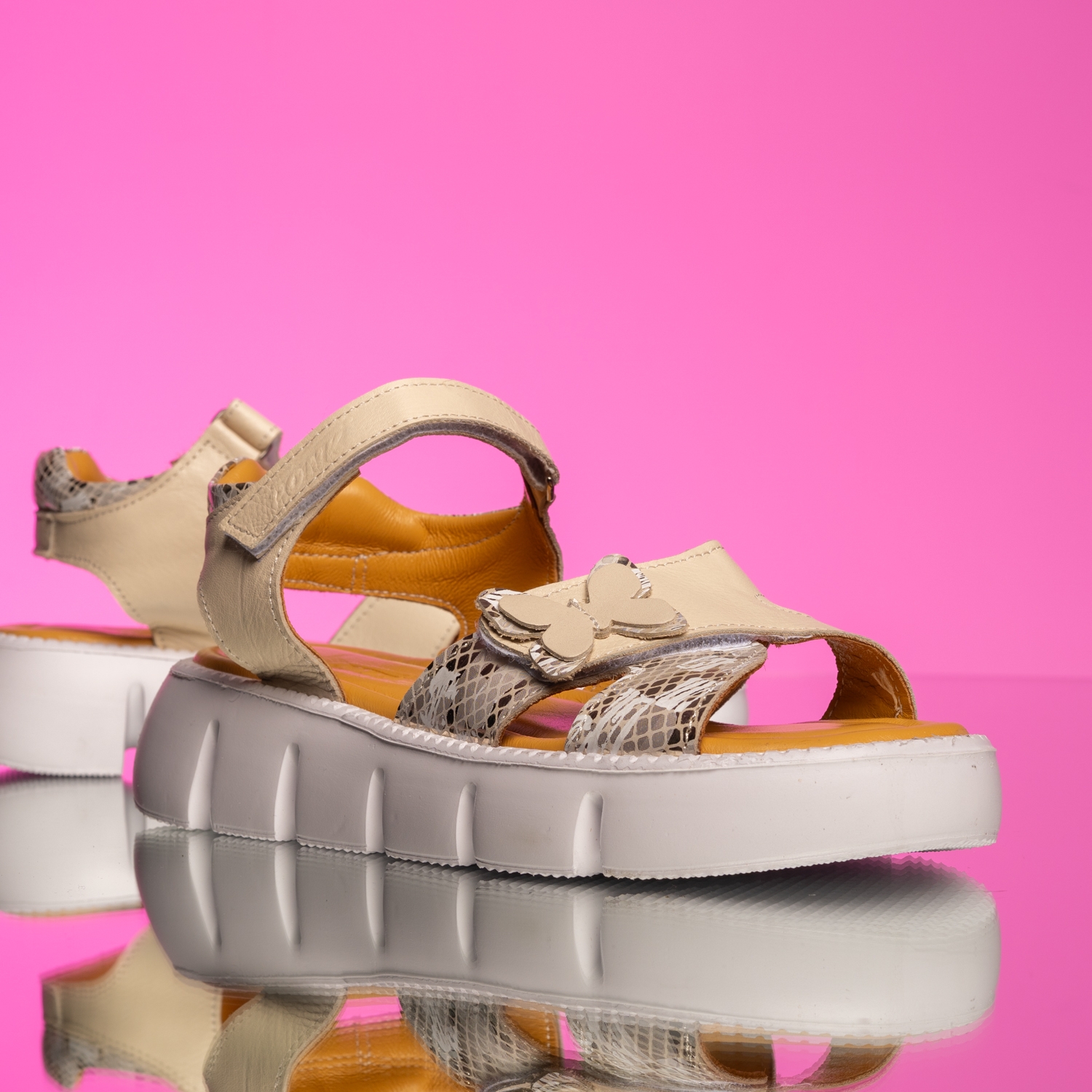 Children's Sandals PONKI Mariposa Beige №31-36