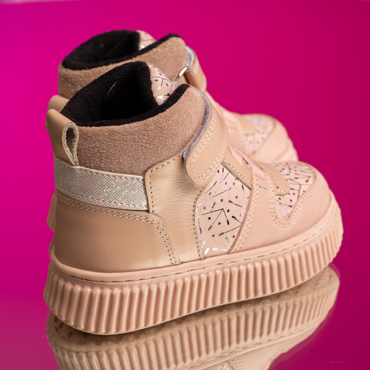 Ghete pentru copii **PONKI OCEANO STYLISH Pudră** №26–30