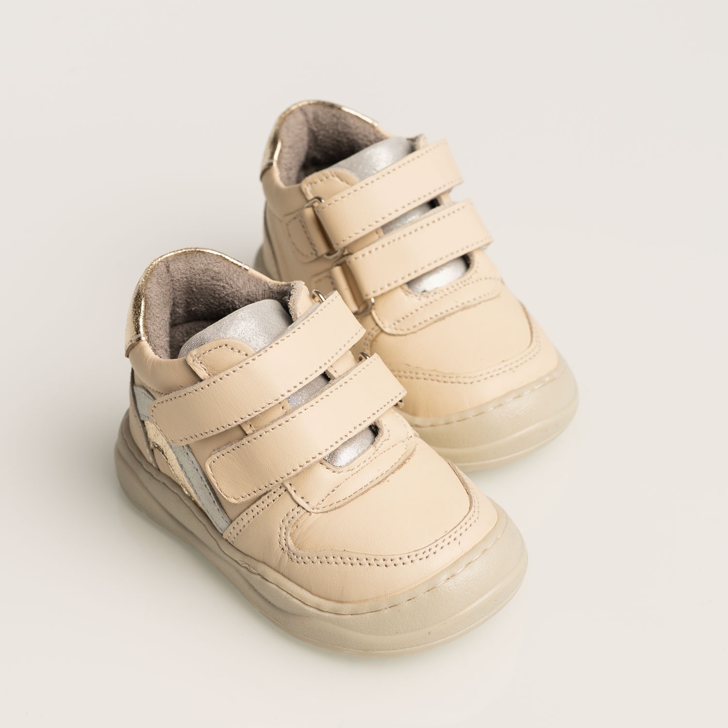 Ghete Barefoot pentru bebeluși PONKI BAREFOOT Spectrum Beige №19–22