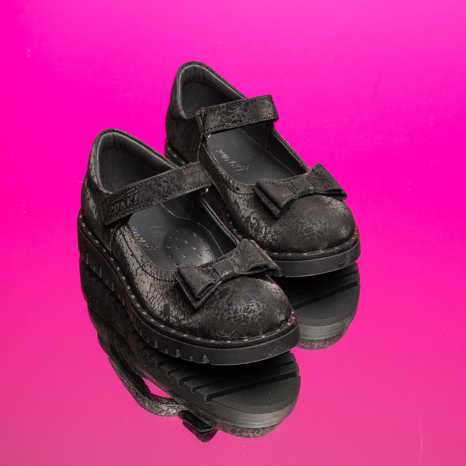 Balerini pentru fete **PONKI ELEGANZA Black Fusion II** №31–36