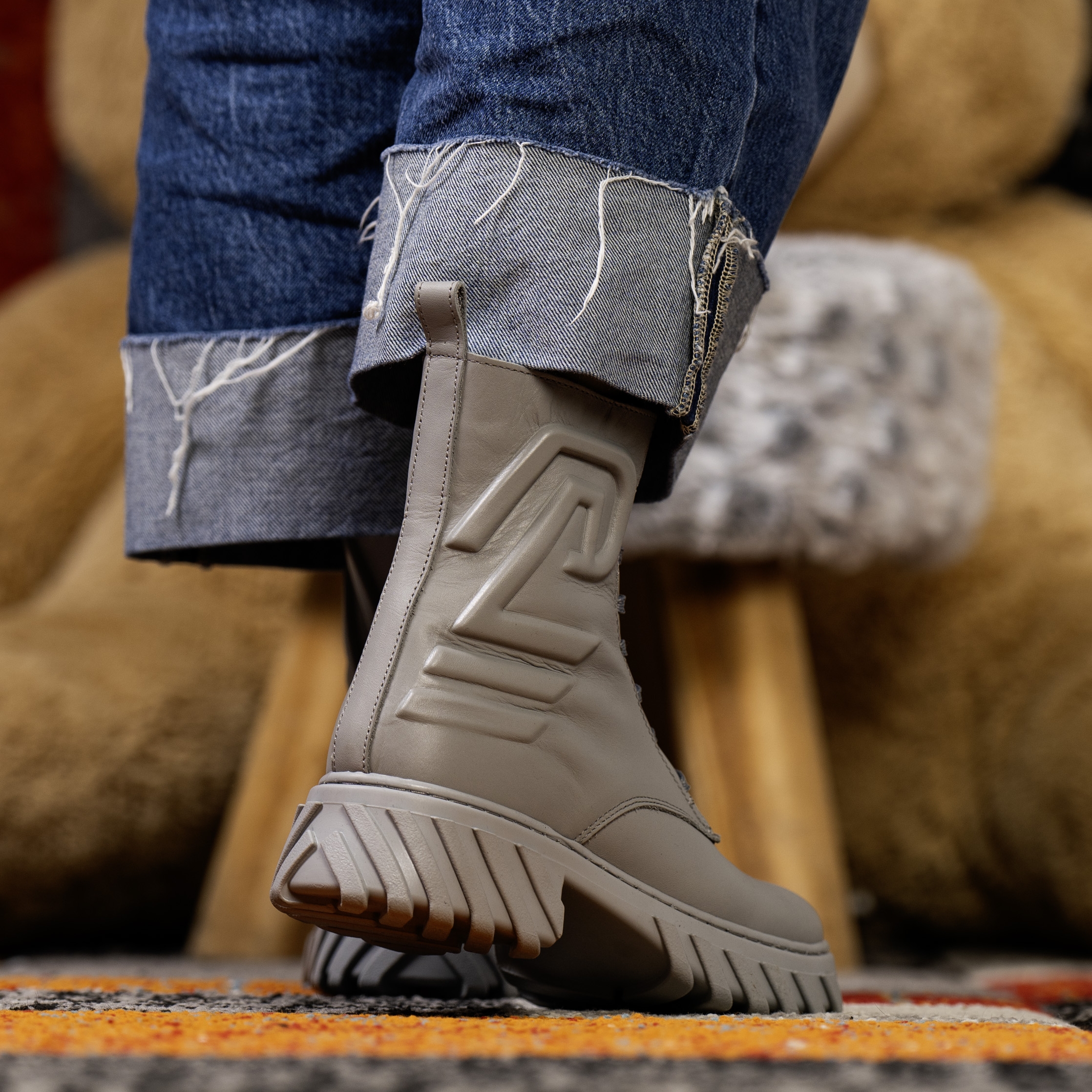 Ladies' ankle boots PONKI VENEZIA Grey, sizes 36-39
