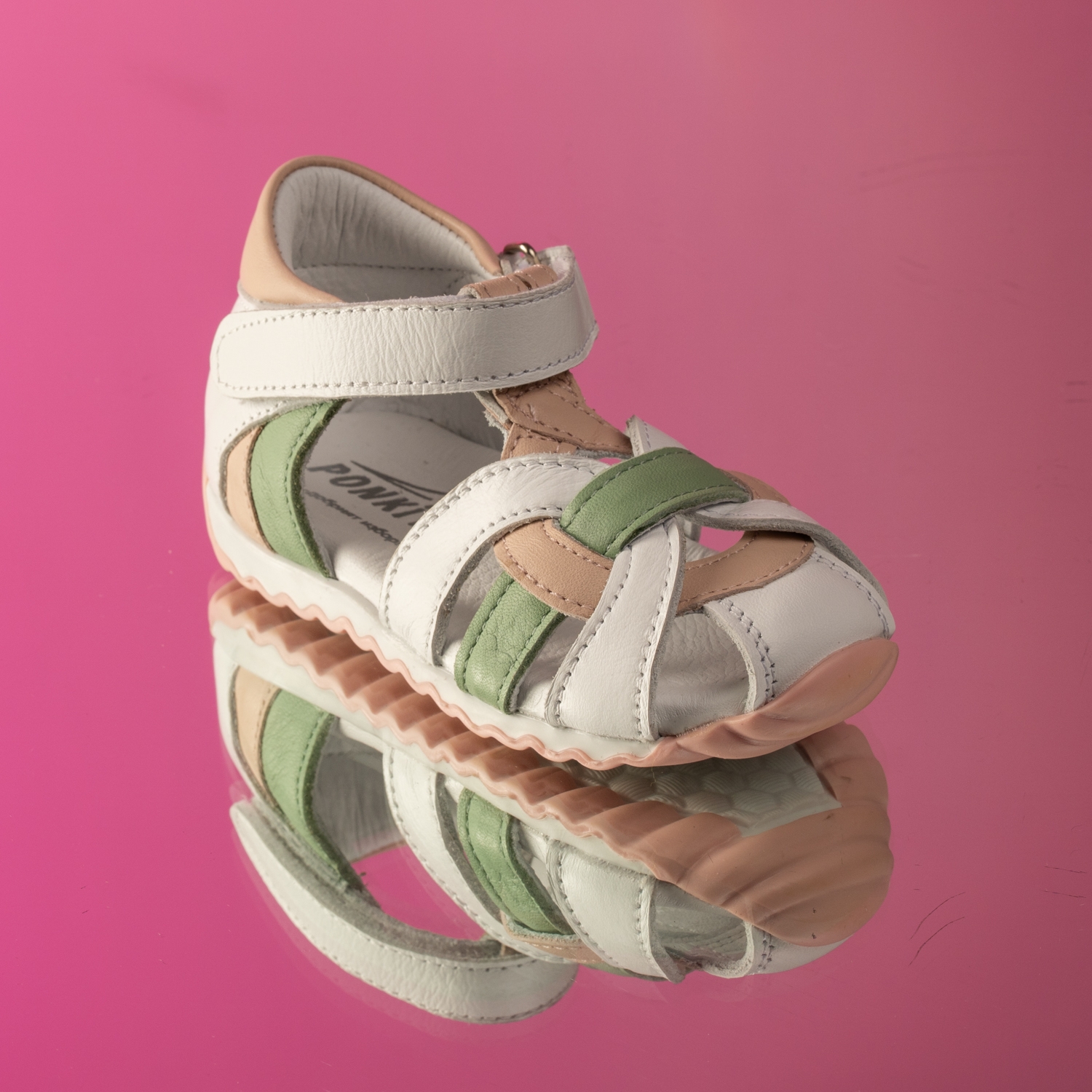 PONKI Zippies White-Powder – Baby Sandals №21-25
