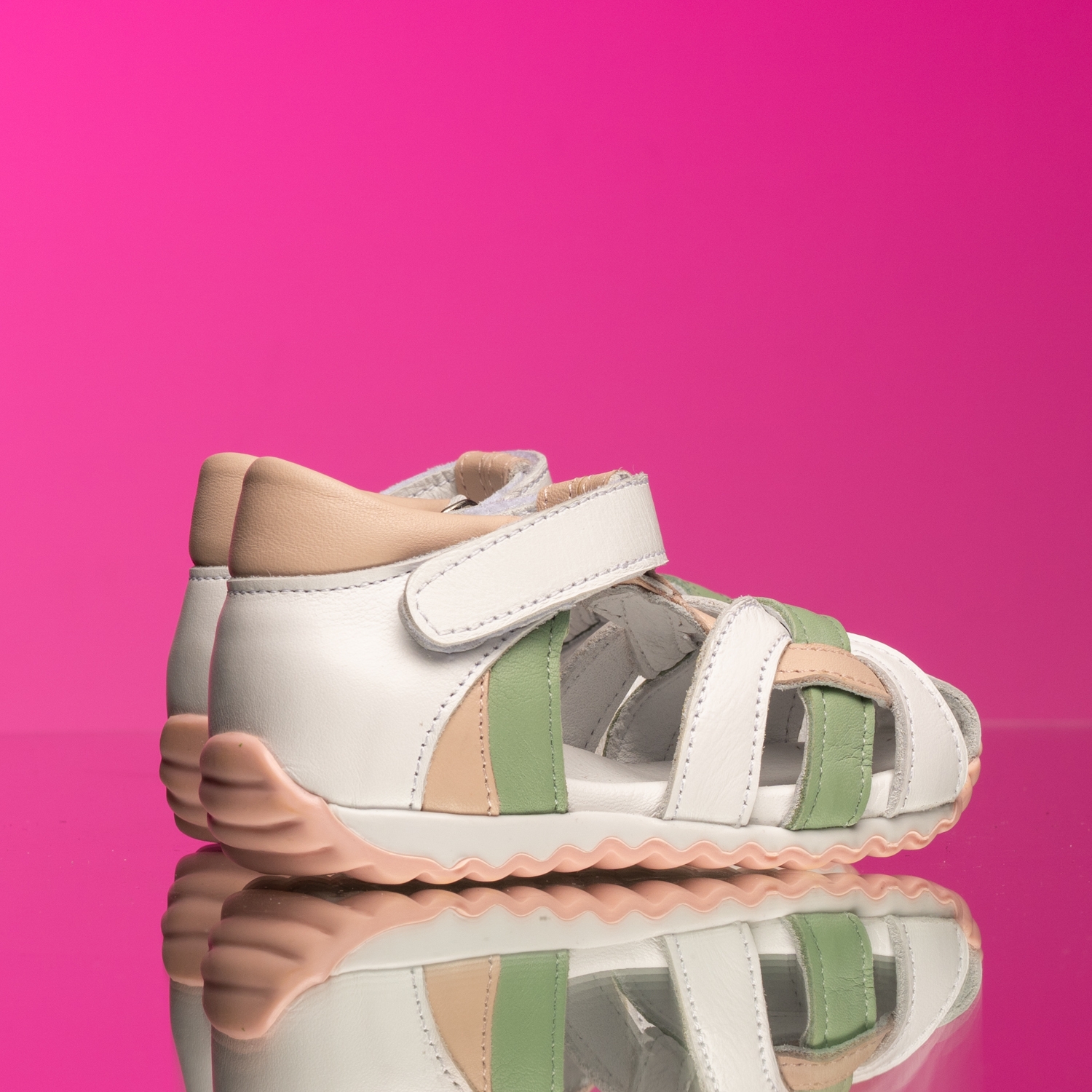 PONKI Zippies White-Powder – Baby Sandals №21-25